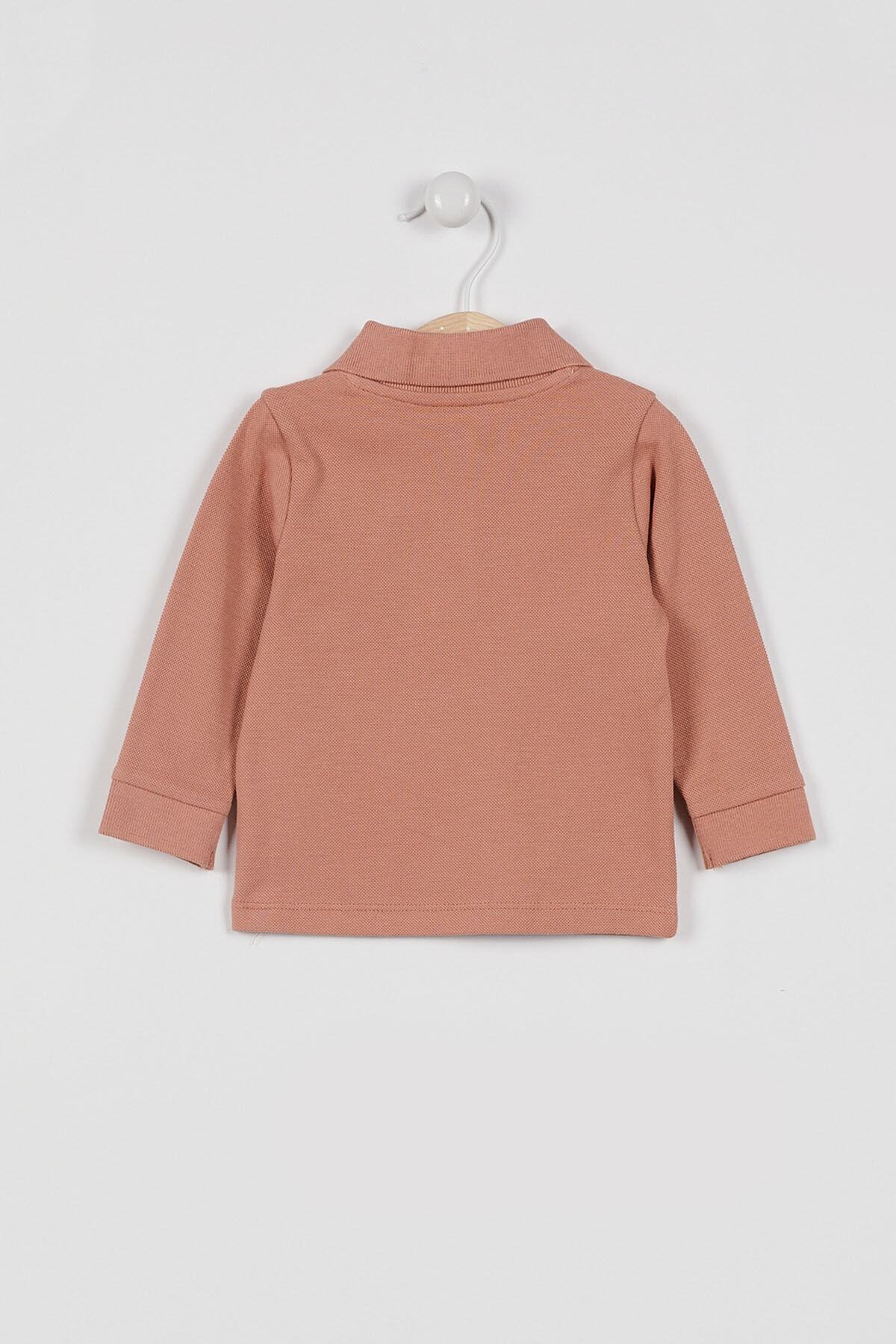 U.S. Polo Assn. U.s. Polo Assn Lisanslı Classic Açık Kahve Bebek Uzun Kol Yakalı Sweatshirt fotoğrafı 2 (önizleme)