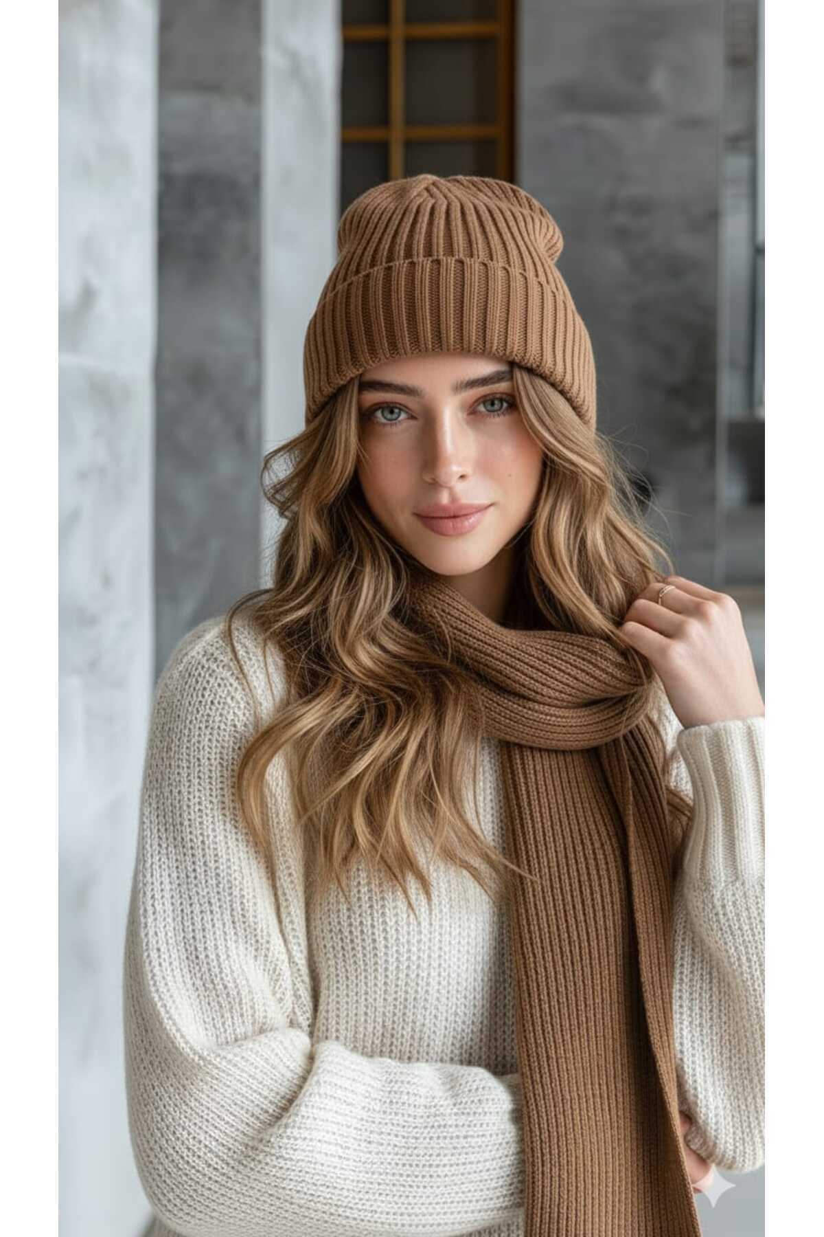 LAGRANZE Urban Wool Atkı Bere Set Unisex