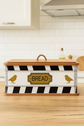 AC AMİSOS Dikdörtgen Ahşap Kuş Desenli Ekmeklik Doğal Ekmek Sepeti Lüks Ekmek...