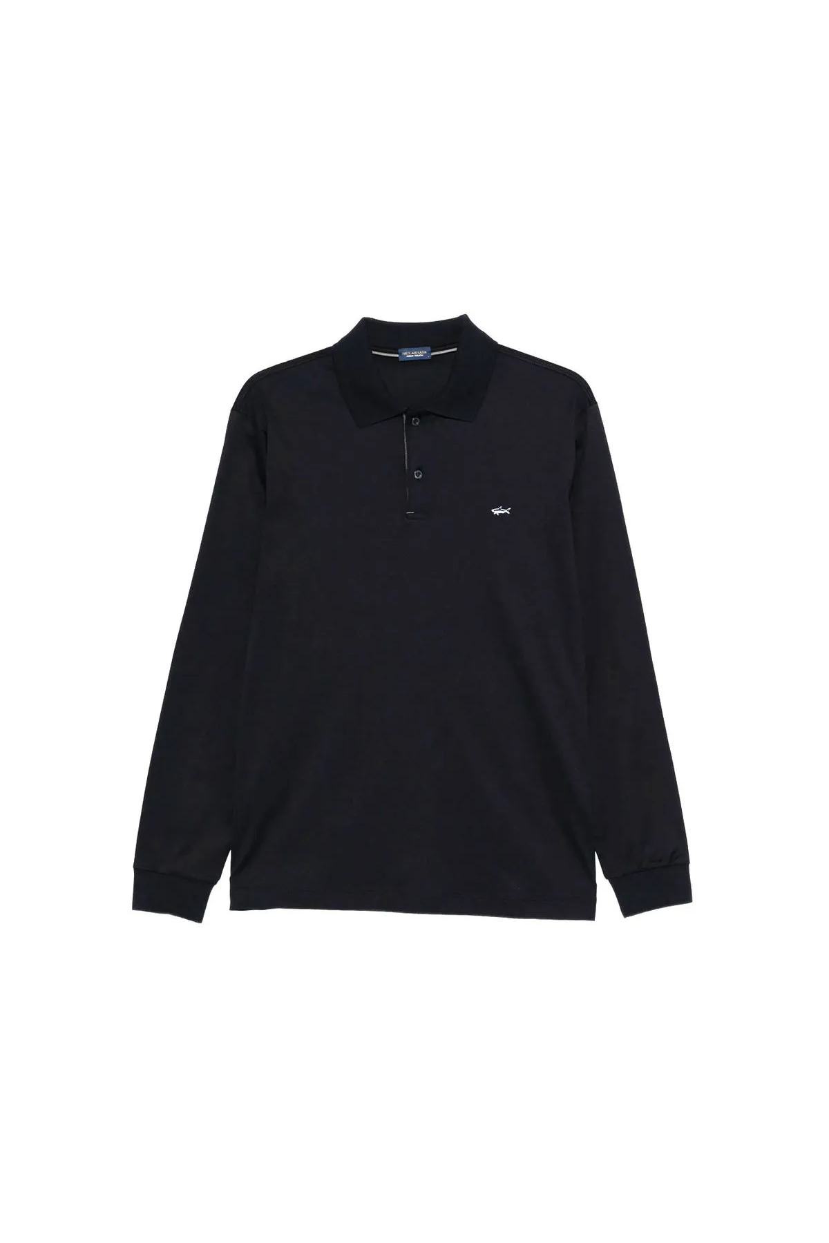 پال اند شارک تی‌شرت مردانه یقه گرد آستین بلند دکمه‌دار، رنگ سرمه‌ای-نقره‌ای، یقه پولو، کد ۱۵۳۱۱۷۲۷-۵۰F