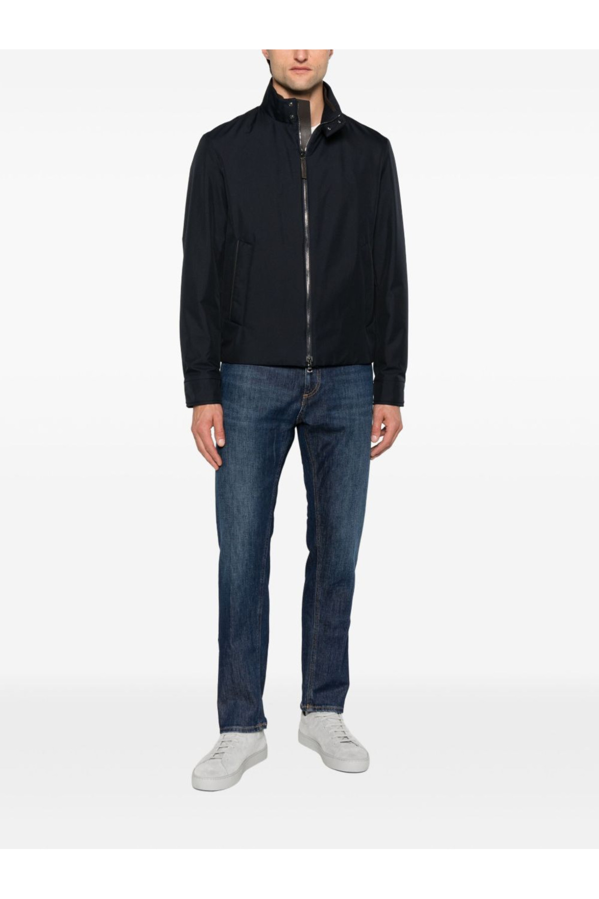 پال اند شارک کاپشن مردانه آستین بلند یقه ایستاده زیپ‌دار معمولی، سرمه‌ای، کد ۱۵۳۱۲۴۰۰-۰۱۳