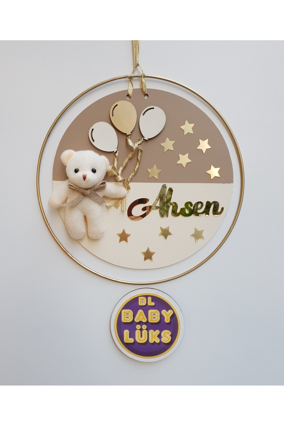 BL Baby Lüks Yuvarlak Bebek Kapı süsü, Hastane Süsü, İsimlik fotoğrafı 3 (önizleme)