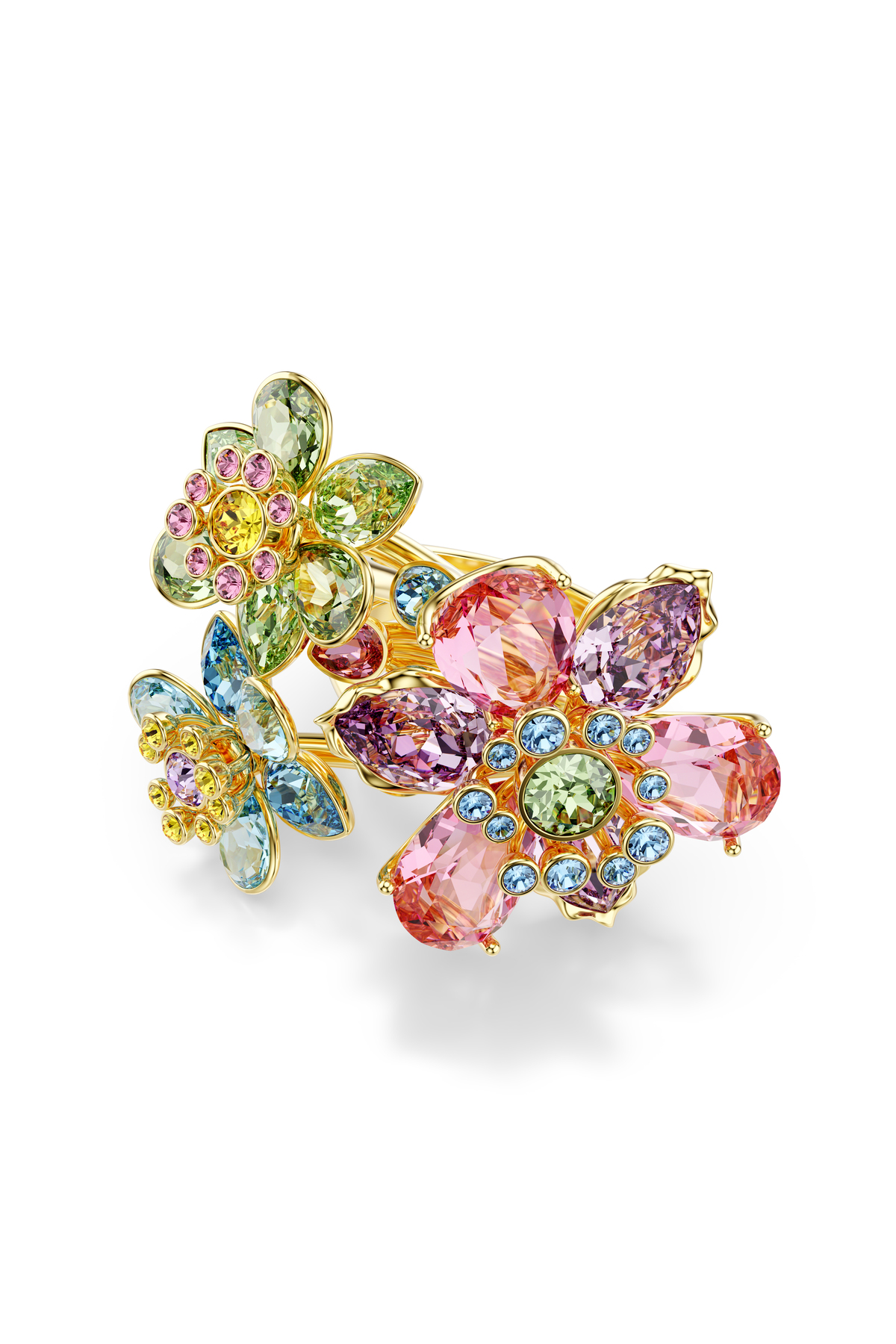 Zollanvari 花柄グラデーション　198×143ｃｍ（カシュクリ） Swarovski Idyllia Yüzük, Karışık kesimler, Çiçek, Çok renkli