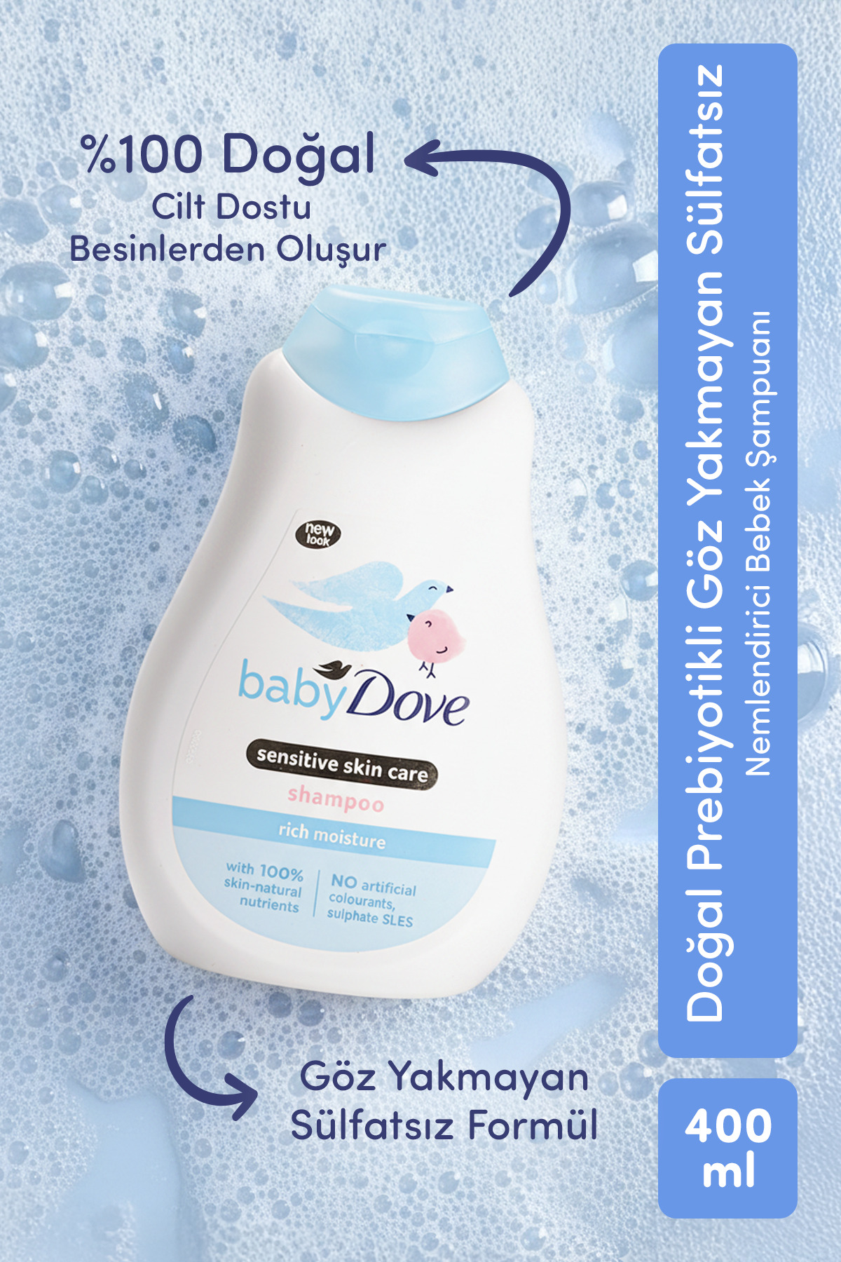 Dove Doğal Prebiyotikli Şampuan Ve Losyon Bebek Banyo Bakım Seti fotoğrafı 3 (önizleme)