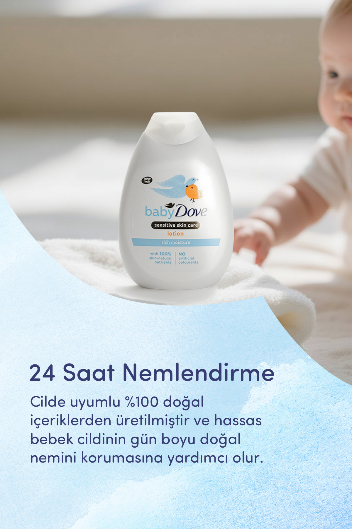 Dove Doğal Prebiyotikli Şampuan Ve Losyon Bebek Banyo Bakım Seti fotoğrafı 6 (önizleme)