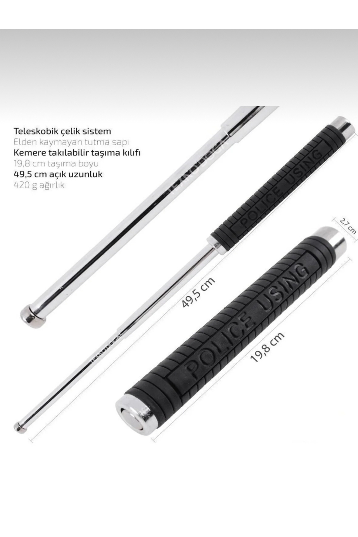 EMİN ENSAR HOME 50cm demir sopa koruma amaçlı taktik demiri