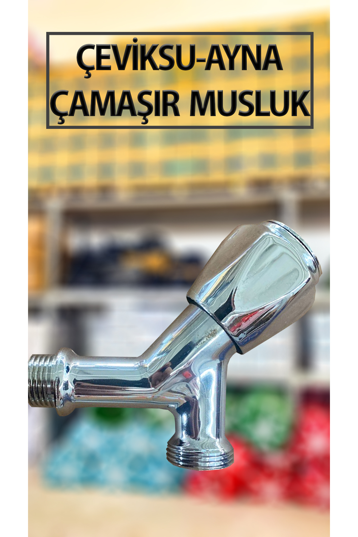 Çeviksu Çevik Su (Ayna Model) Çamaşır Makinası Musluğu (Çamaşır Makinaları Bağlantı Hortumlarına Uyumludur)