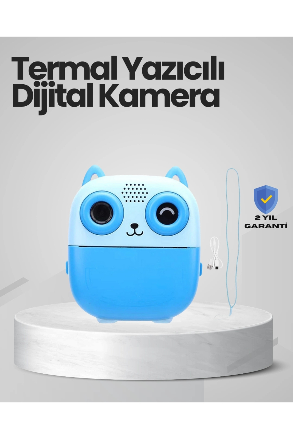 shopwave Anında Baskı Yapabilen Çocuk Fotoğraf Makinesi Hafıza Kart Destekli