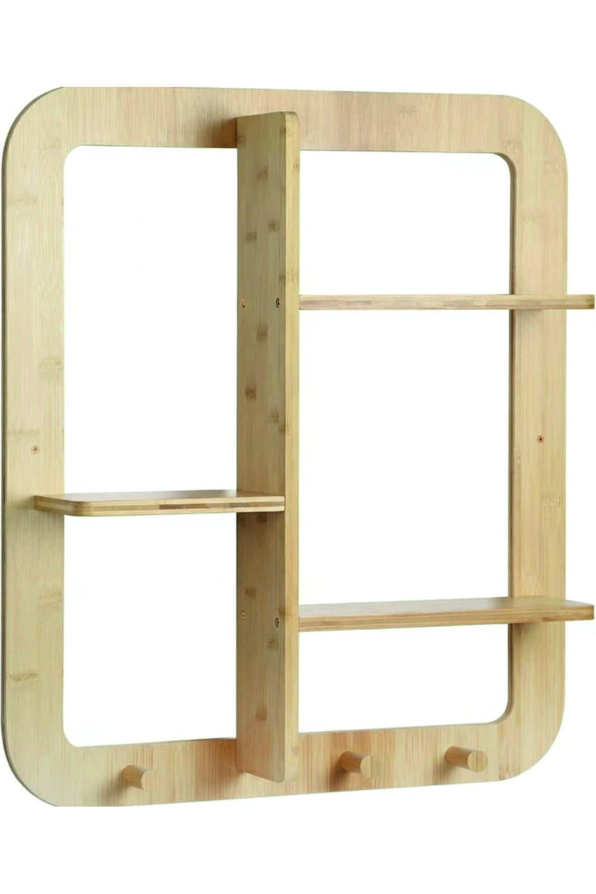 Tiydem Duvara Monte Uçan Raf, Kitap Rafı, Biblo Rafı, Kancalı Düzenleyici, Giysi Şapka Çantası Askısı