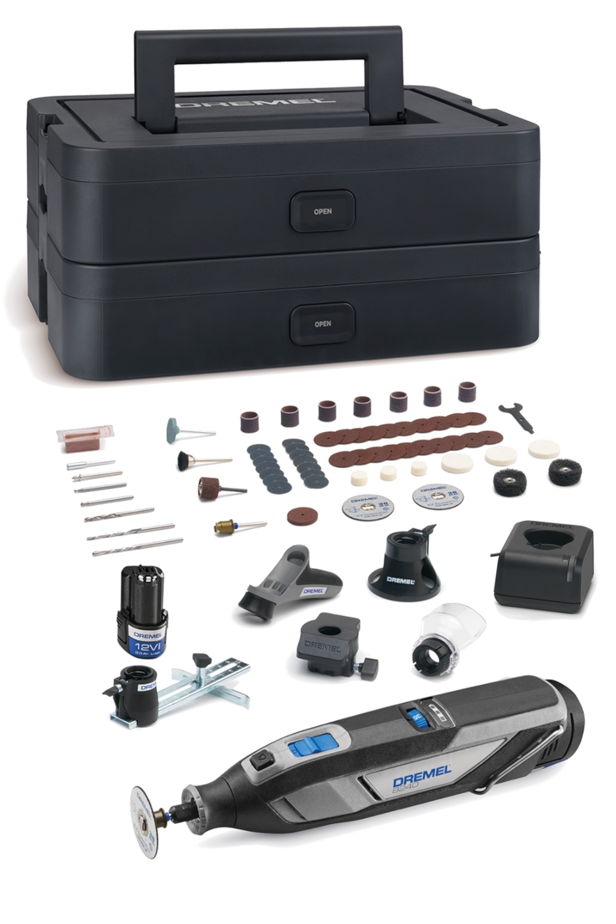 Dremel 8240-5/65 Platinum+ Box 12V 2Ah Akülü Çok Amaçlı El Motoru - F0138240JP