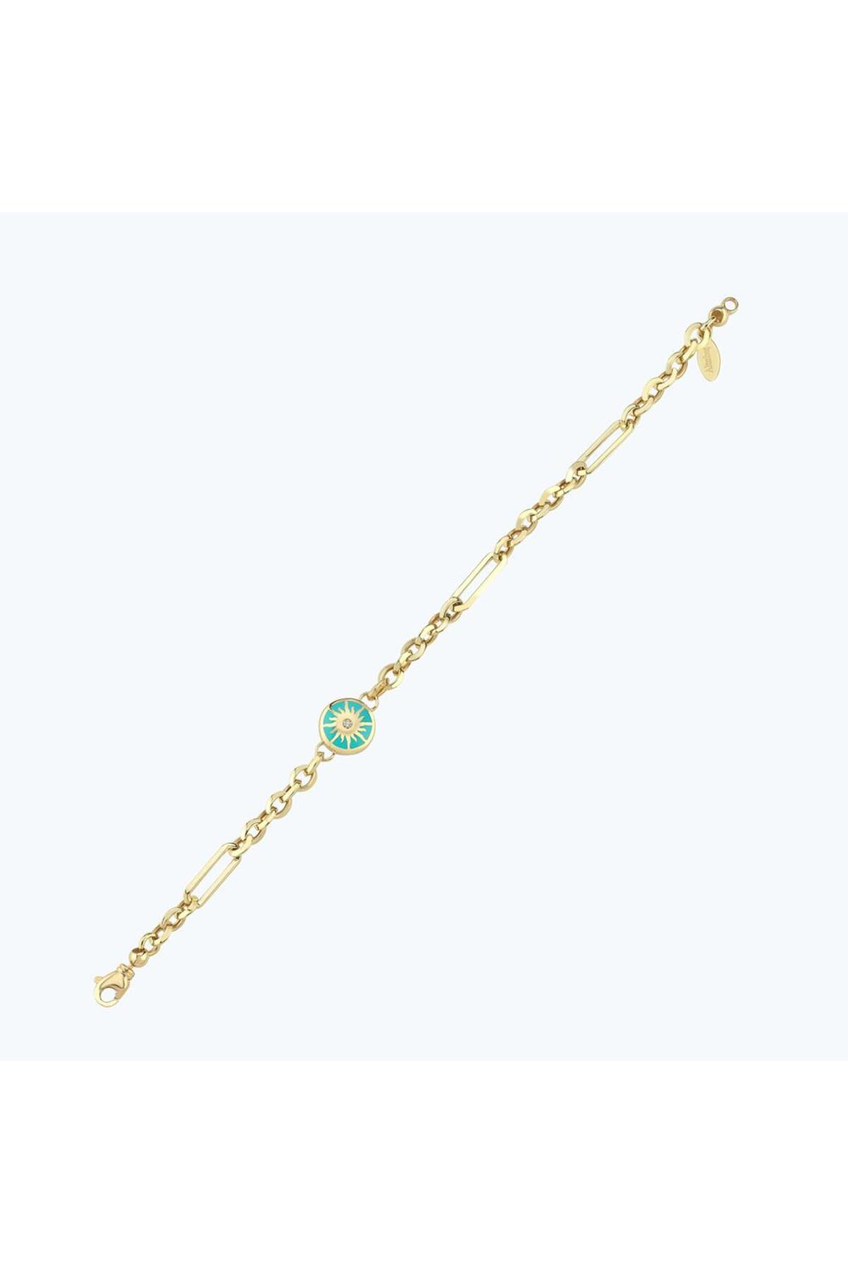 Altınbaş Altın Güneş Zincir Bileklik