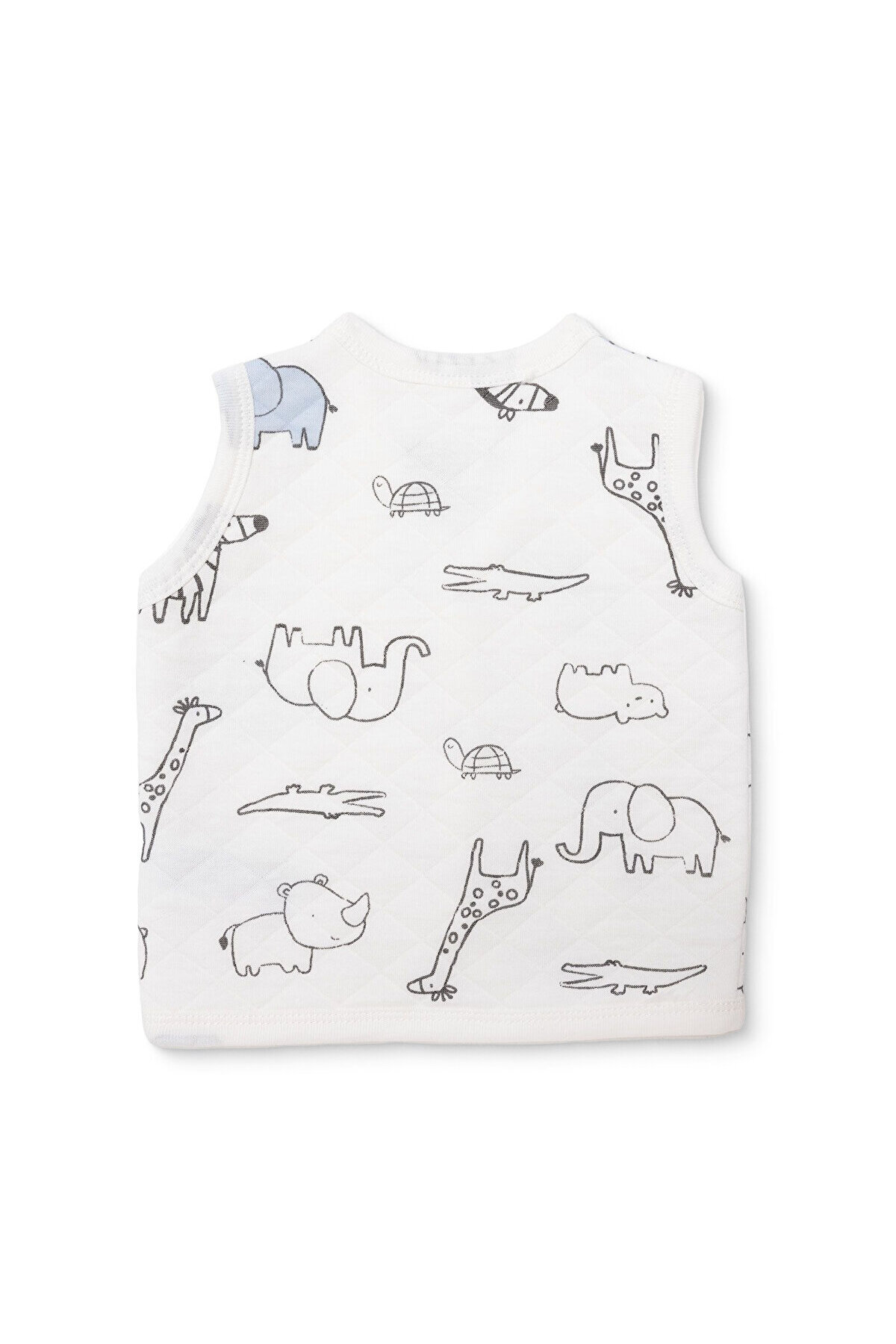 ebebek Hello Baby HelloBaby Erkek Bebek Kapitone Yelek Kapitone Örme V Yaka Atlet Kol fotoğrafı 2 (önizleme)