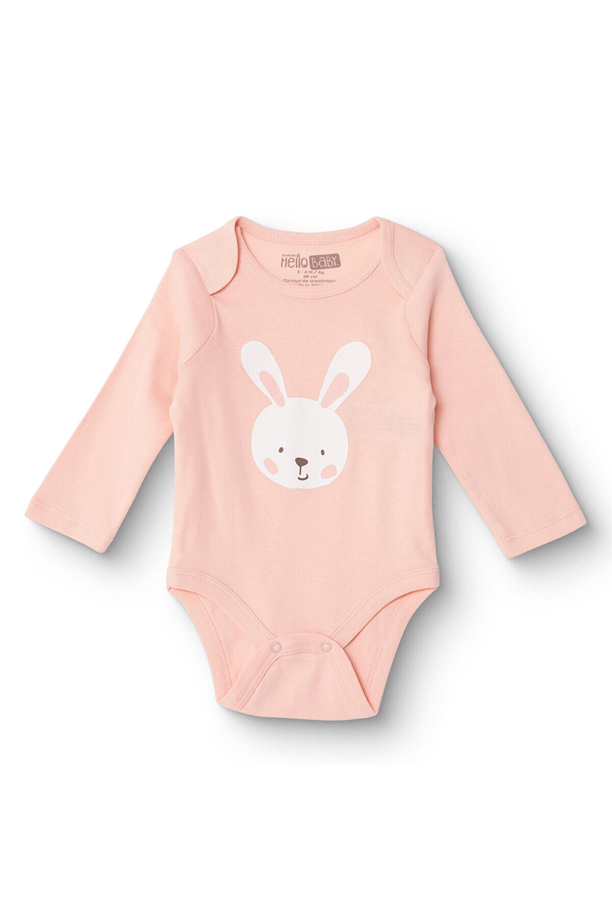 ebebek Hello Baby HelloBaby Kız Bebek Uzun Kol Body Ribana Zarf Yaka