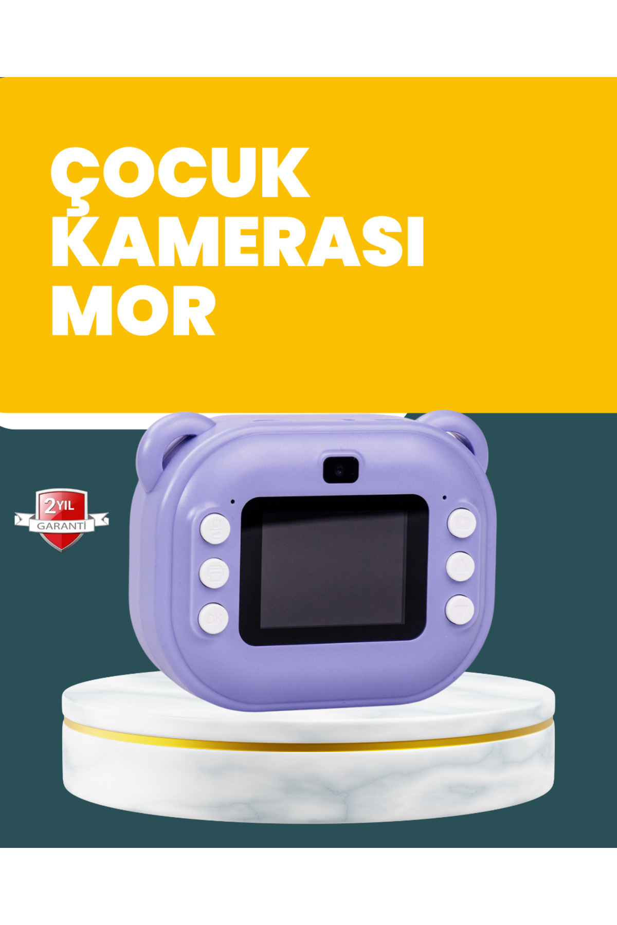 AyrStore Çocuklar İçin Şipşak Baskı Kamera – 18 Efektli, Oyun ve Müzik Özellikli