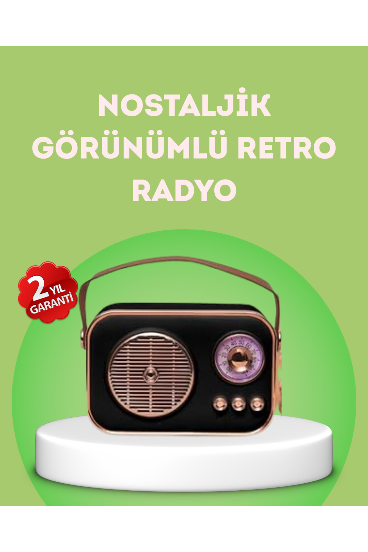 YİNİDO Nostaljik Retro Radyo – Bluetooth, USB ve FM Özellikli Şık Tasarım