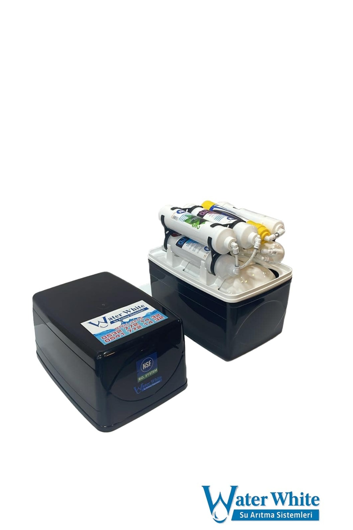 waterwhite Water White 6 Aşamalı NSF Sertifikalı RO Sistem Siyah Su Arıtma Cihazı