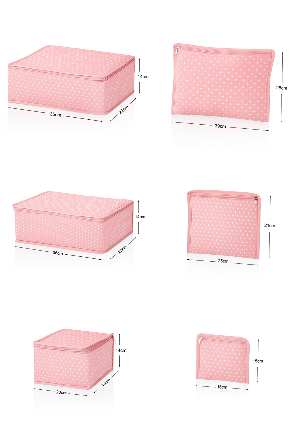 Serstil 6 Parça Bebek Bakım Çanta Seti Filesiz – Pembe Puantiyeli Organizer fotoğrafı 3 (önizleme)