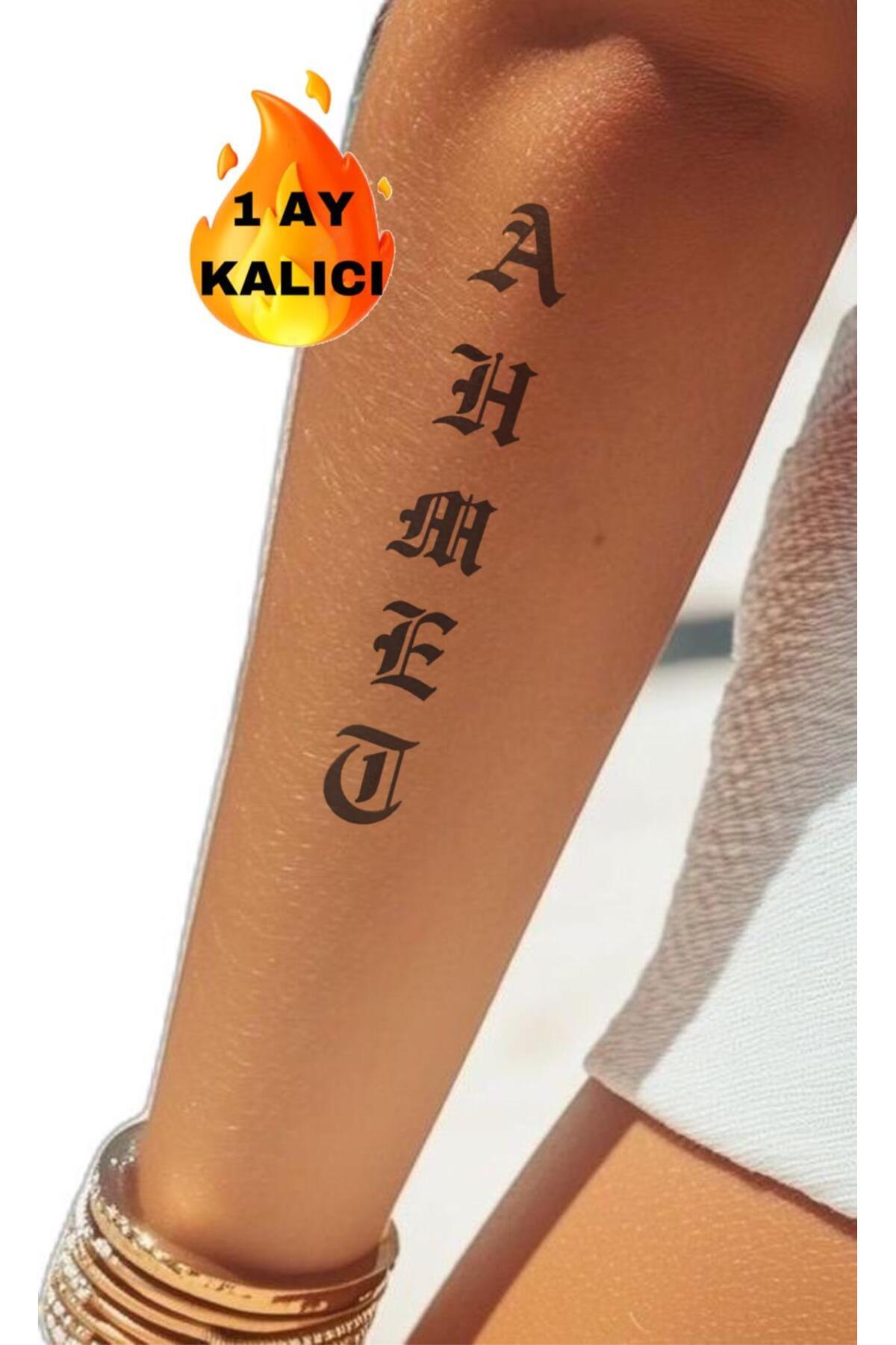 Mecit Tuhafiye 1 AY KALICI HARF YAZI GEÇİCİ DÖVME