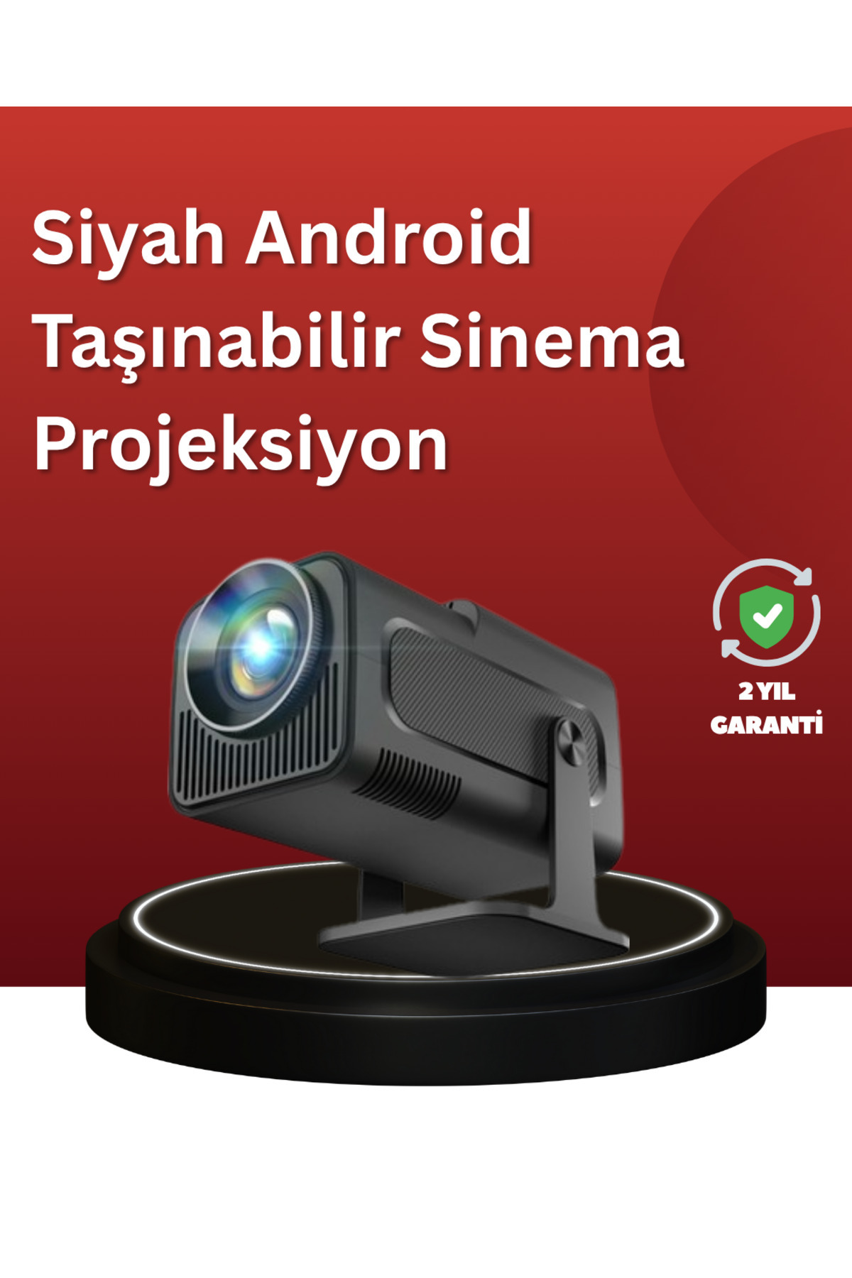 cenk x store Uzun Ömürlü Lamba ve Dahili Hoparlörlü Ev Sinema Projektörü