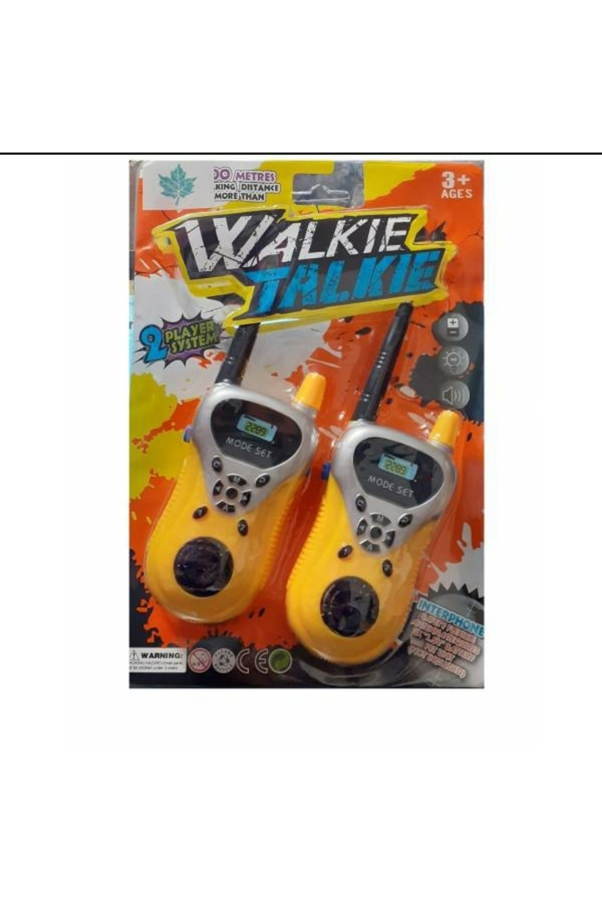 babydoor 100 Metre Çekim Mesafeli Oyuncak Telsiz Walkie Talkie 2'li Paket Çocuk Pilli Telsiz fotoğrafı 7 (önizleme)