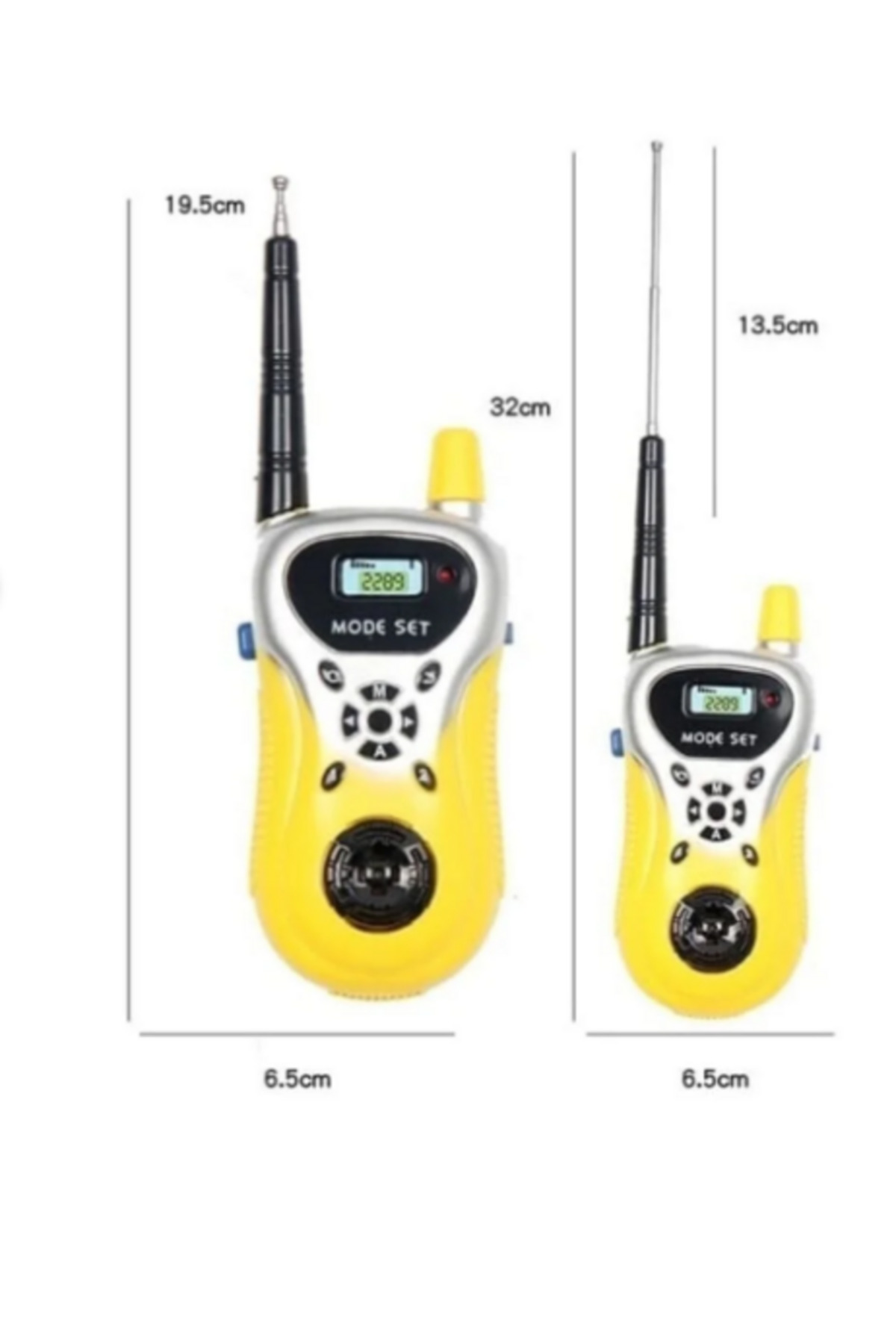 babydoor 100 Metre Çekim Mesafeli Oyuncak Telsiz Walkie Talkie 2'li Paket Çocuk Pilli Telsiz fotoğrafı 2 (önizleme)