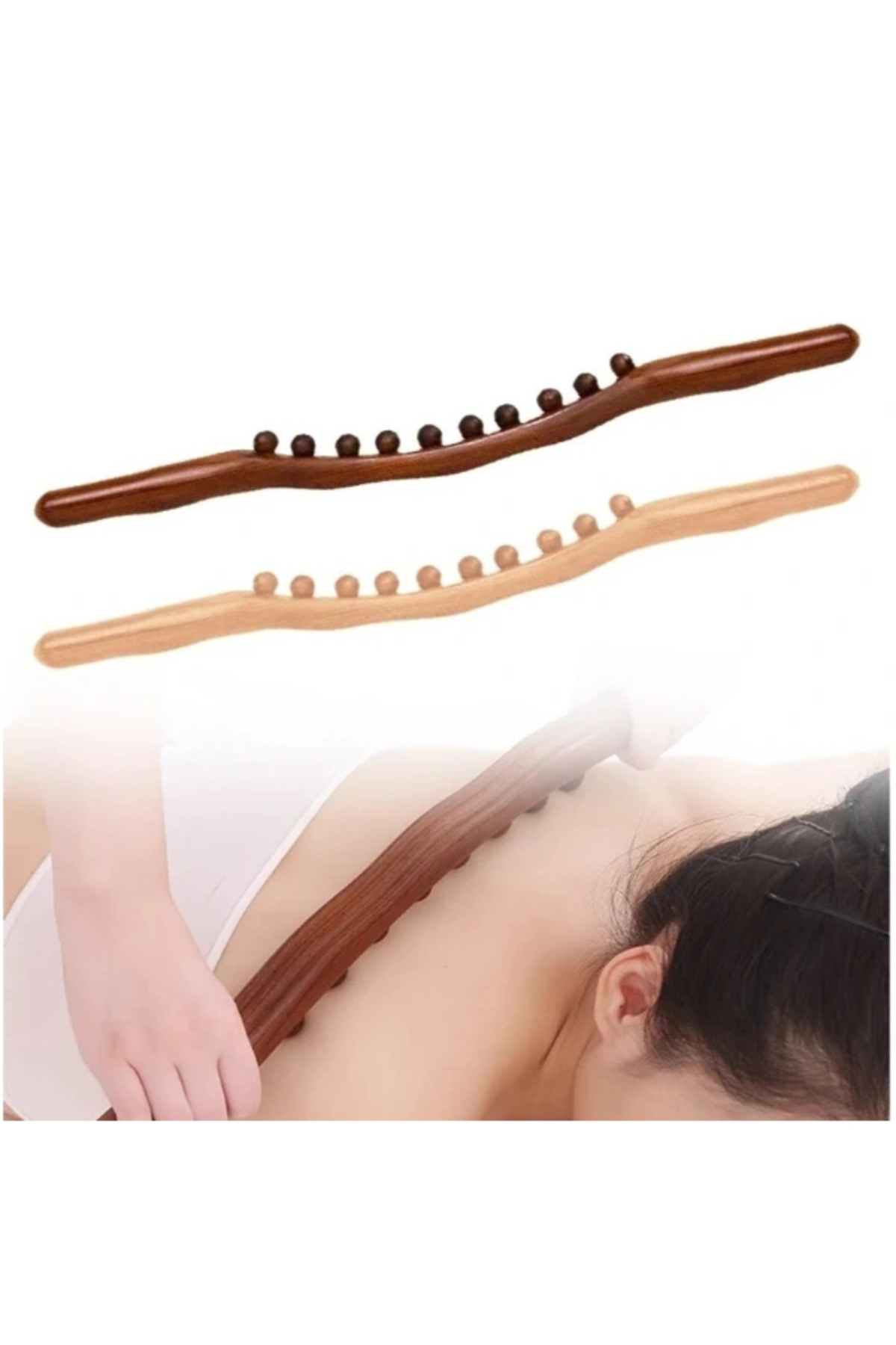 SELFBUYSELL 60 cm Doğal Ahşap Masaj Sopası