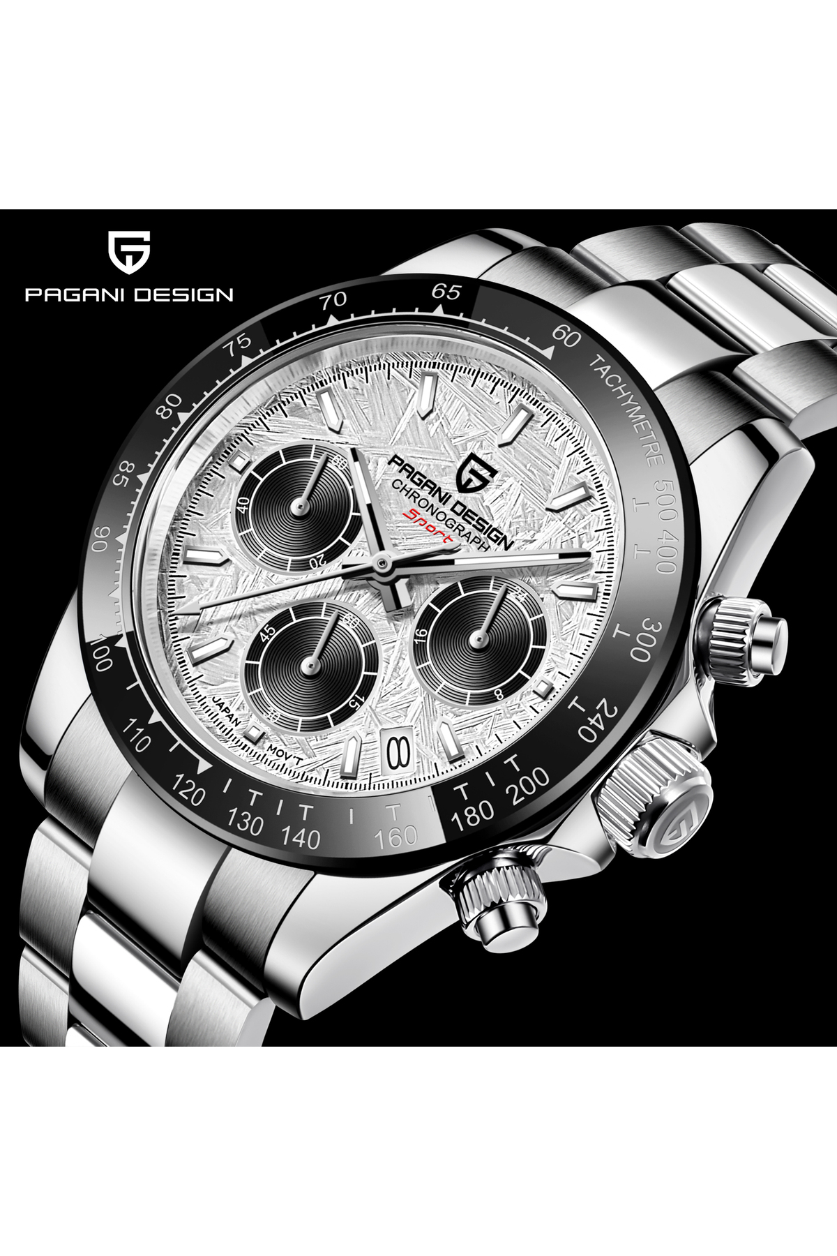 Pagani design PD-1644 Daytona Kronograf Japon VK63 Kuvars, Su