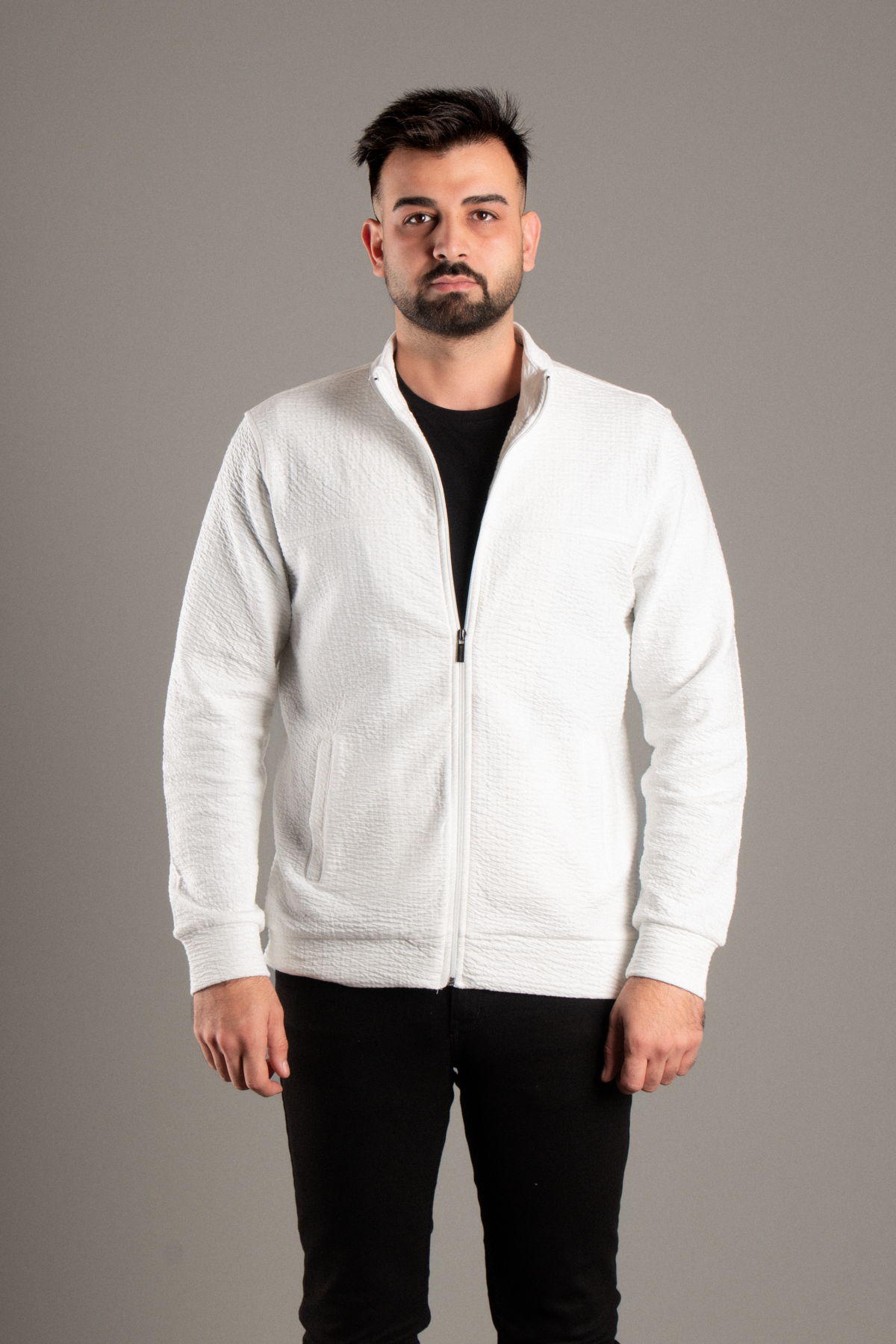 ERKEK BEYAZ DOKULU HIRKA — سفید BNR19278K011 — تصویر 4 از 8