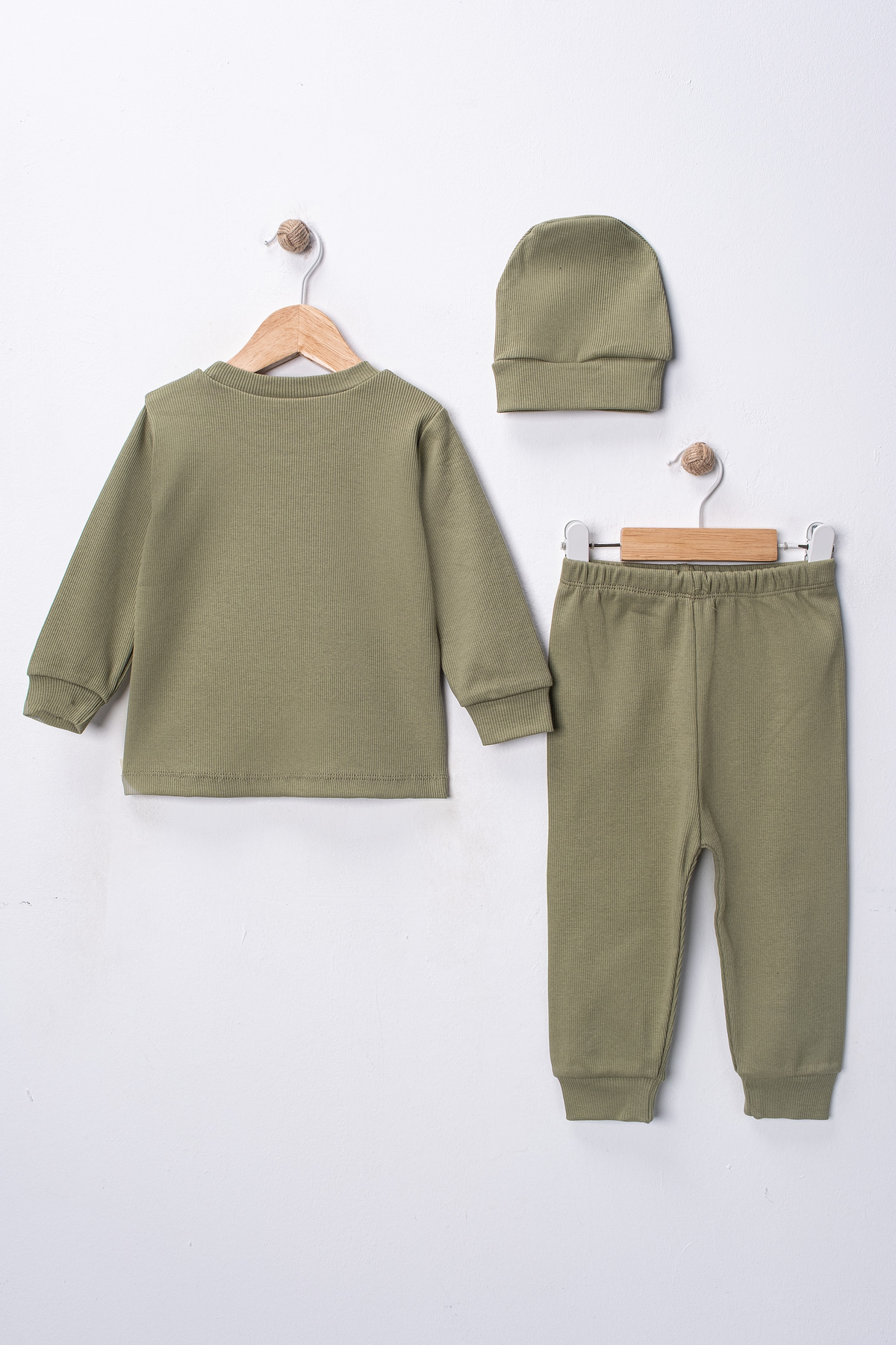 DIMPLE BABY Bereli 3 Parça Organik Pamuk Esnek Bebek Takımı fotoğrafı 2 (önizleme)