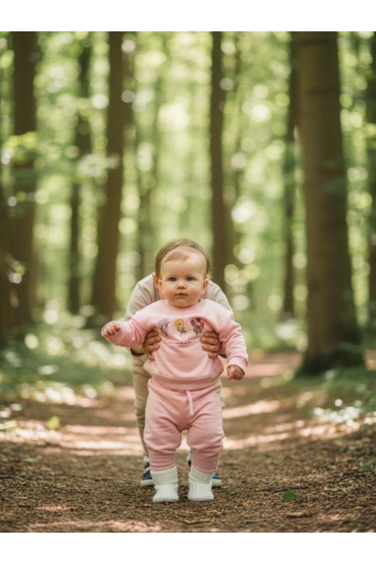 Zekids Kız Bebek Çiçek Desenli Eşofman Takım fotoğrafı 4 (önizleme)