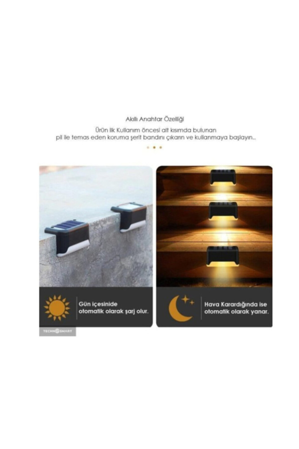 Alsatbaba WaterProof Solar Merdiven Lambası