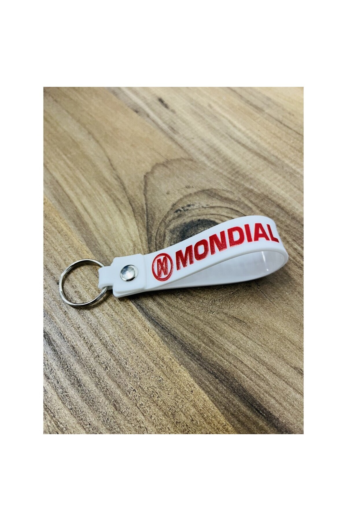 スキー KANMULU İŞCAN MOTOR MONDİAL BASKILI SİLİKON ANAHTARLIK BEYAZ - Fiyatı