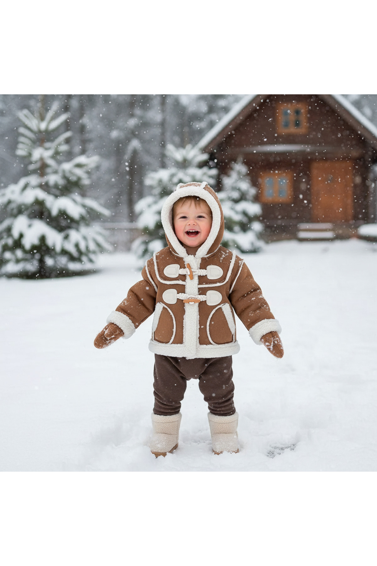 melisam.msg Bebek Kış Kapşonlu Ceket fotoğrafı 4 (önizleme)