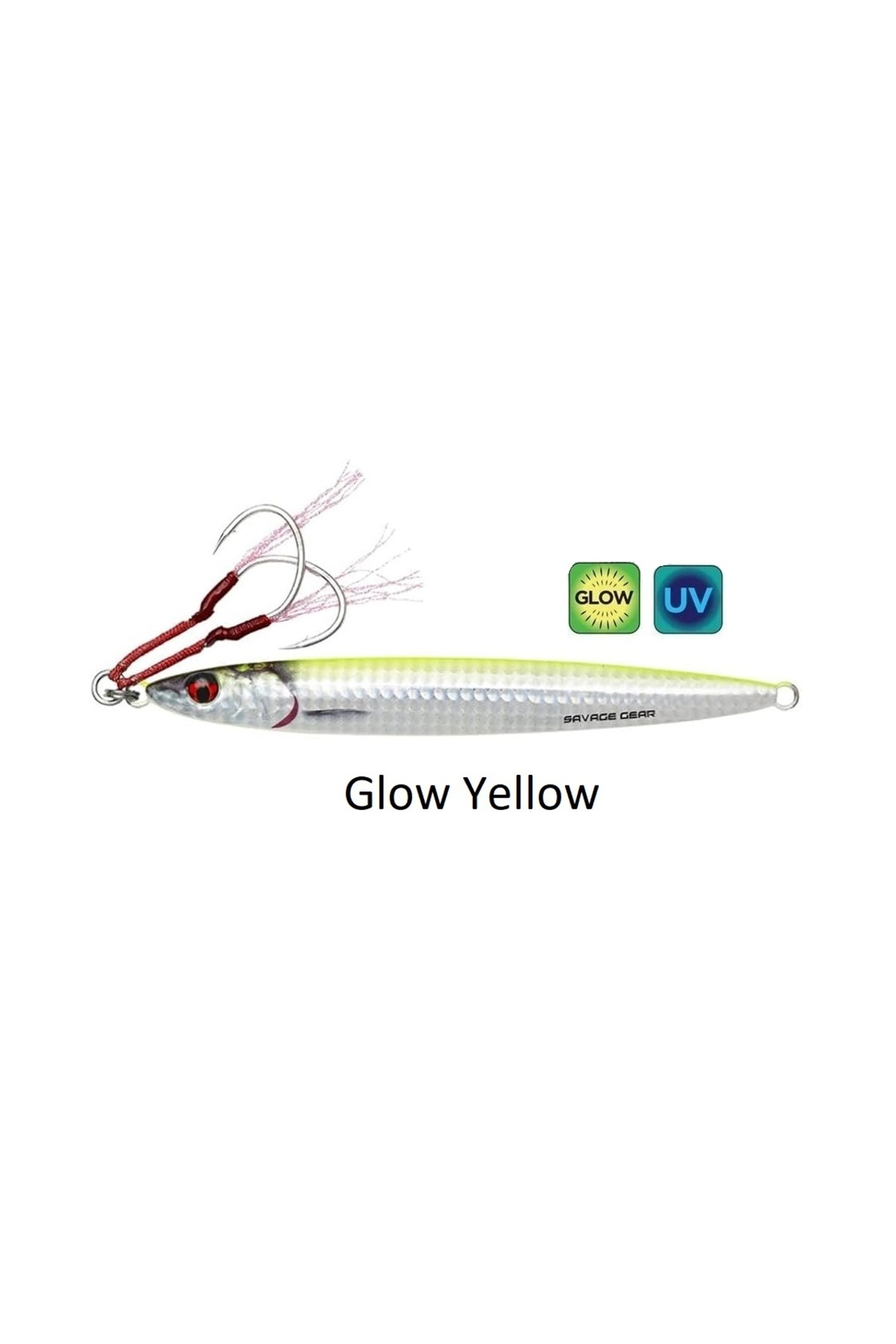 Savage Gear 3D Slim Jig Minnow 12.5cm 60gr Jig Yem (İkili Assist İğneli) Glow Yellow