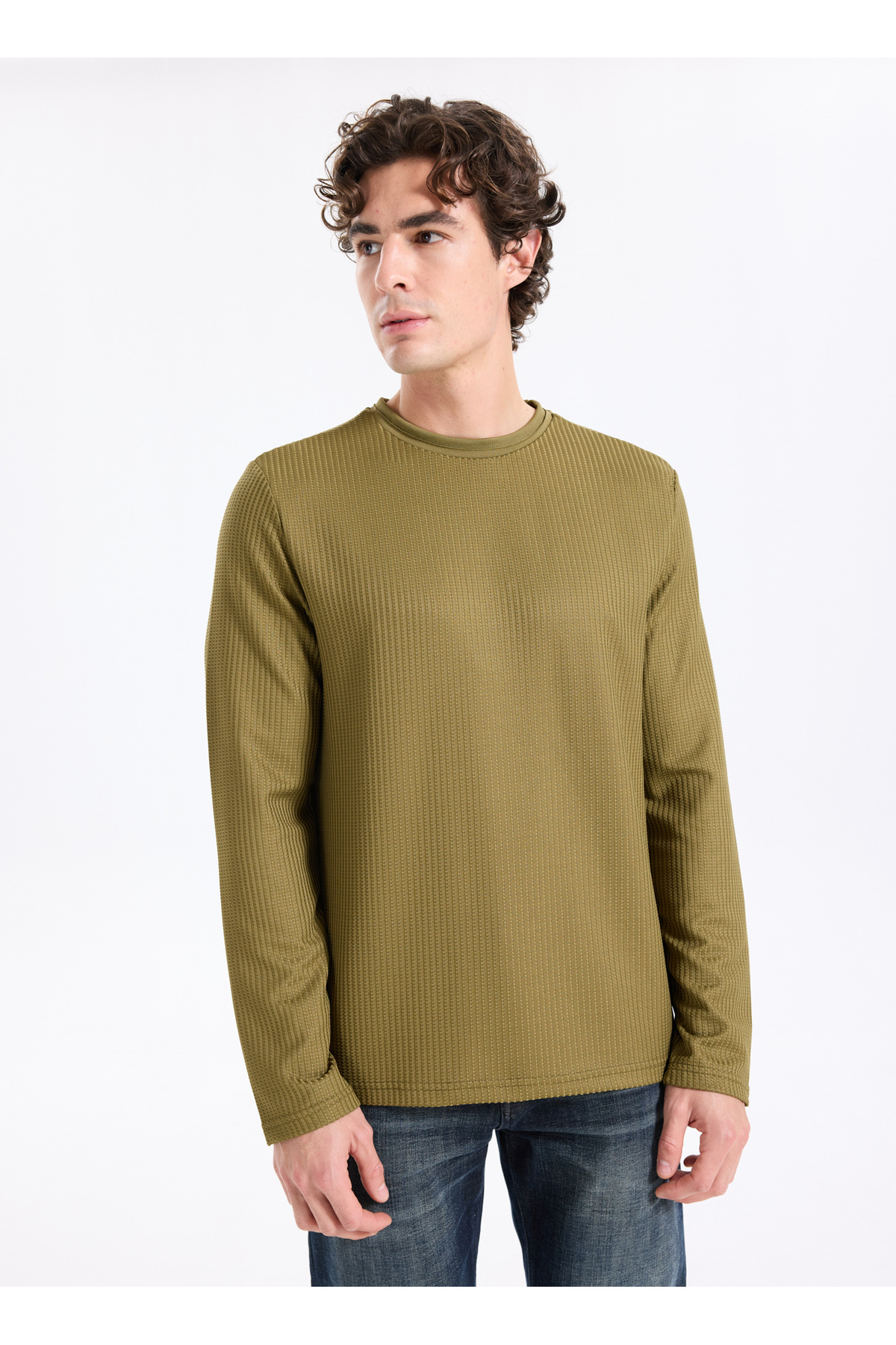 سویشرت مردانه هندسی آستین بلند | لی کوپر Lee Cooper 5003310851 - تصویر 3