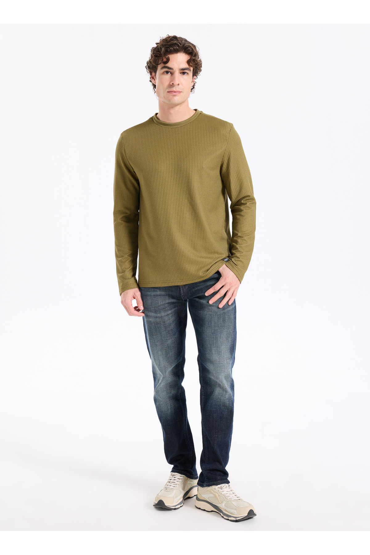 سویشرت مردانه هندسی آستین بلند | لی کوپر Lee Cooper 5003310851 - تصویر 2