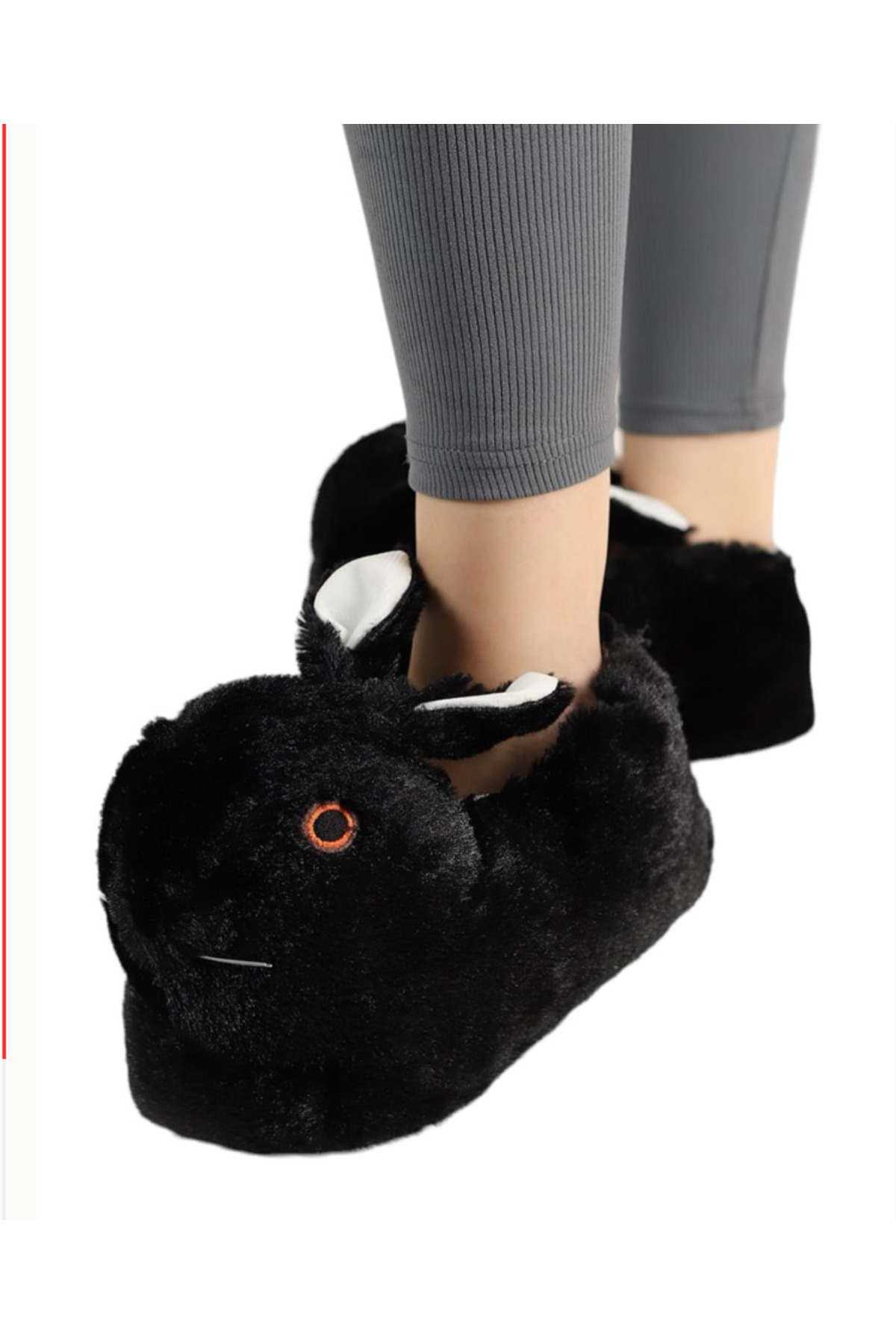 MECE SPOR Kadın Peluş Tavşan Panduf, Ev Terliği, Kışlık, Yumuşak ,Hediyelik, görsel 3
