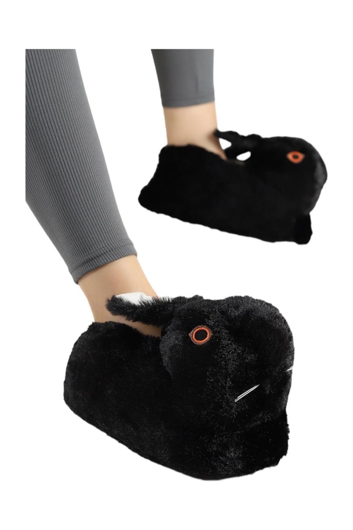 MECE SPOR Kadın Peluş Tavşan Panduf, Ev Terliği, Kışlık, Yumuşak ,Hediyelik, görsel 5