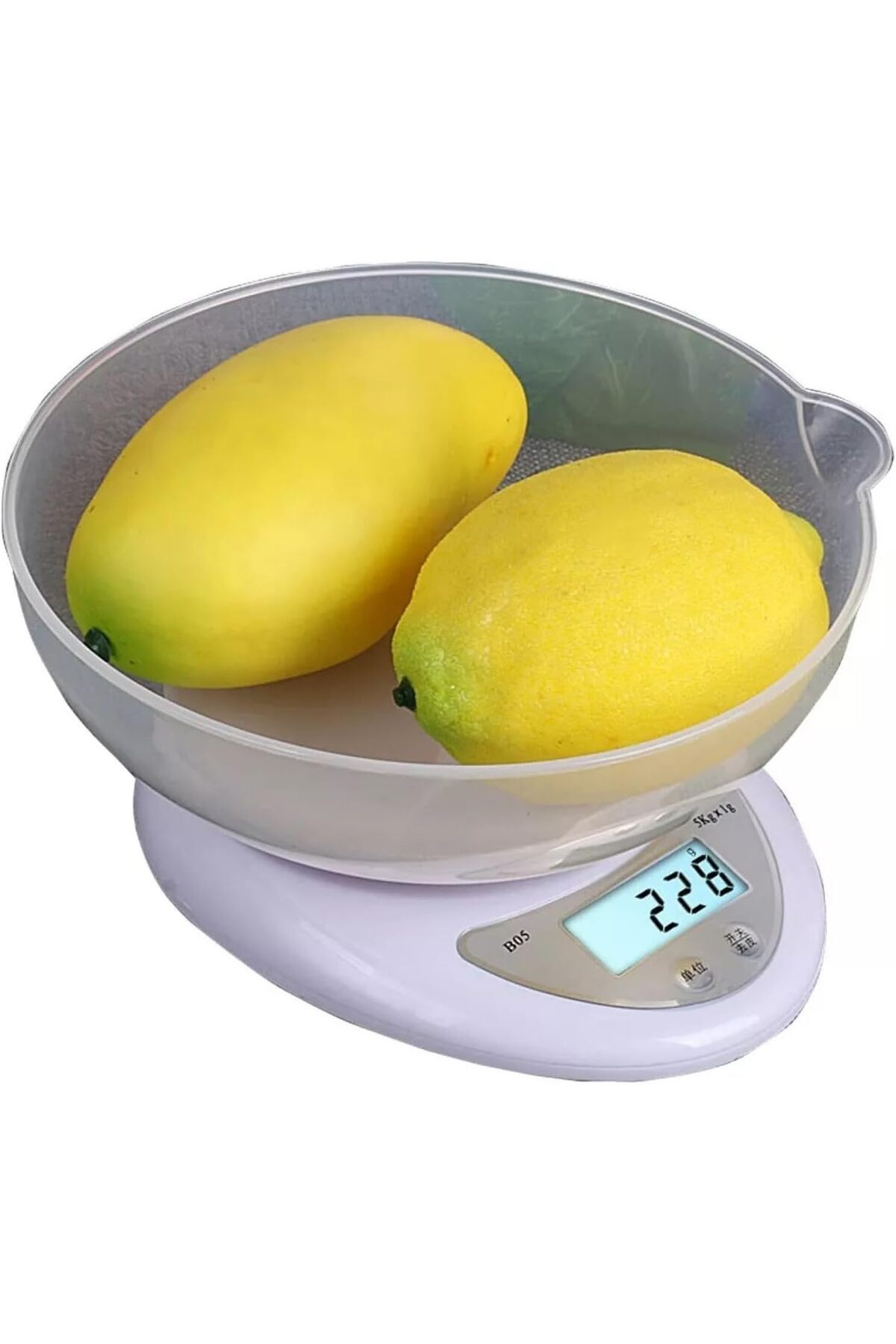 Savings Sphere B-05 Mutfak Terazisi (5KG / 1GR) Tartı Kilo Ölçer Beyaz / 5 kg Kap Hediyeli