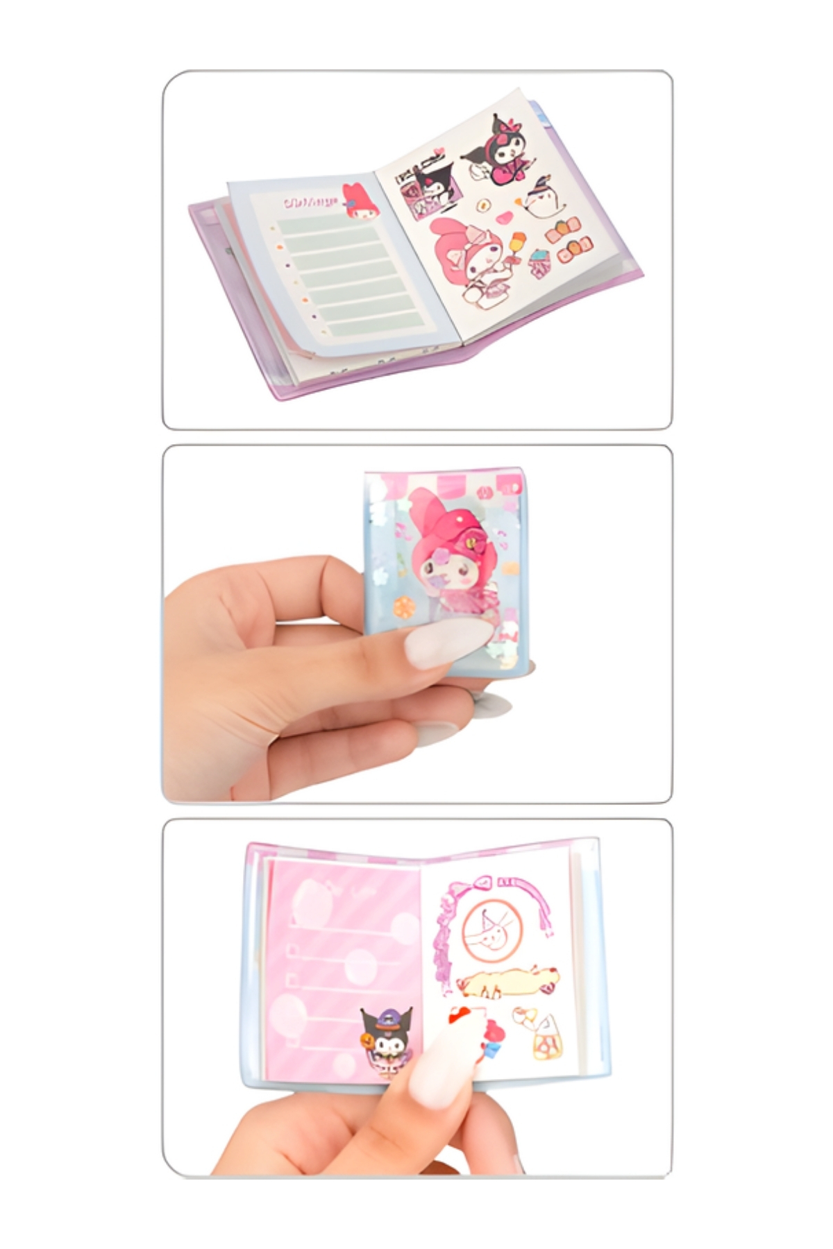 ÖZ OFİS Kuromi My Melody Sanrio 5 Adet Mini Sulu Sticker Defter