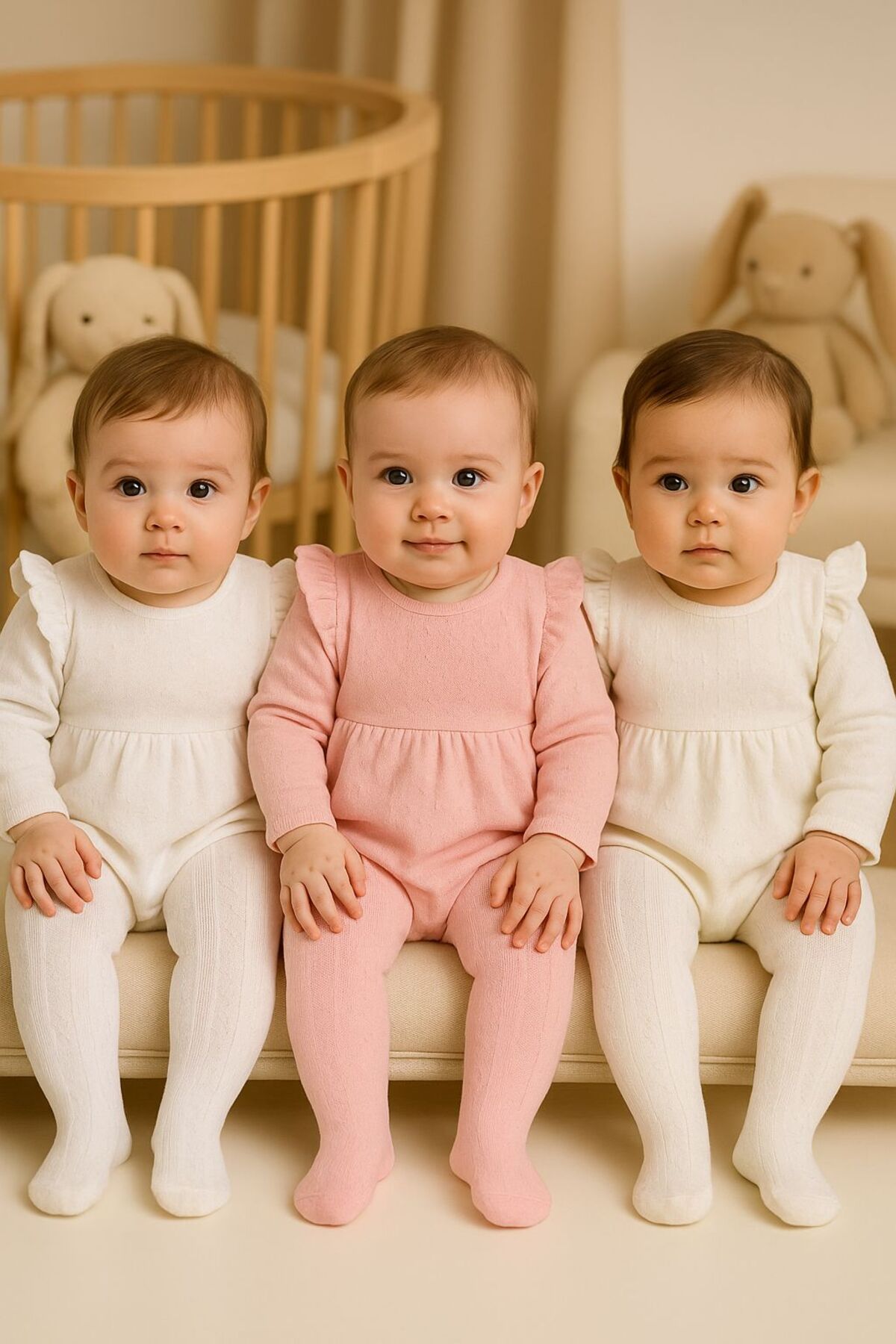 Pico Baby 3'lü Kız Bebek & Çocuk Pamuklu Külotlu Çorap Renkli Jakar Desenli fotoğrafı 2 (önizleme)