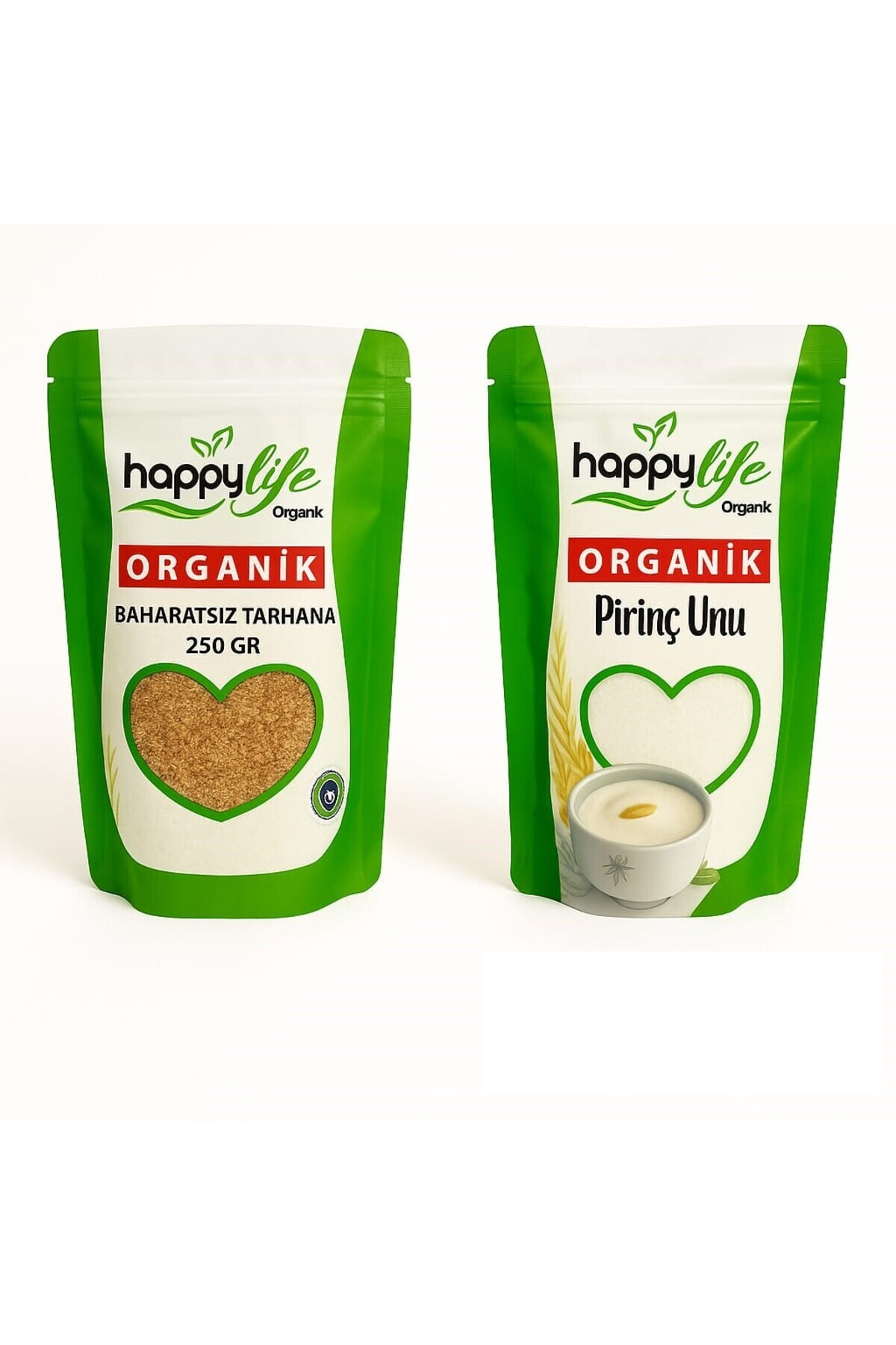 Happy Life Happylife Organik Baharatsız Tarhana 250 gr + Happylife Organik Pirinç Unu 250 gr