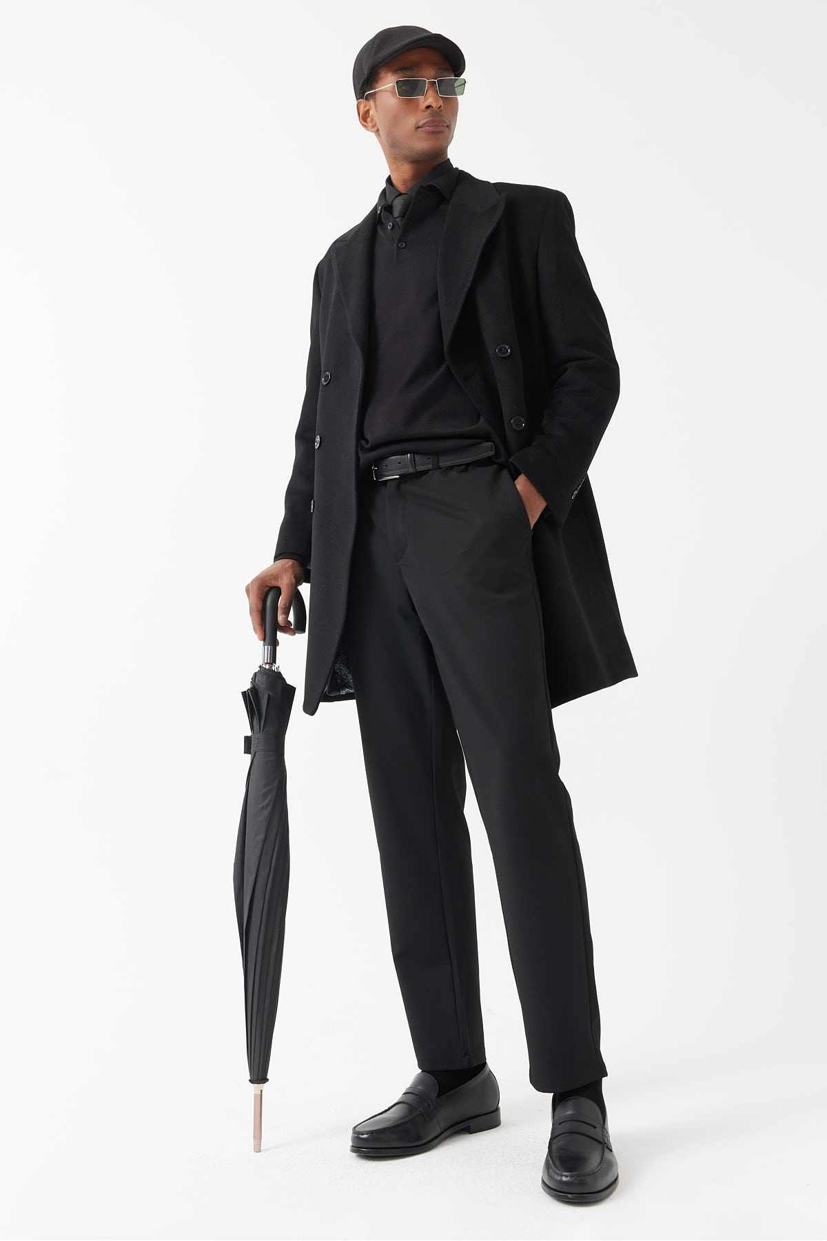 PAULMARK Erkek Klasik Uzun Kaban