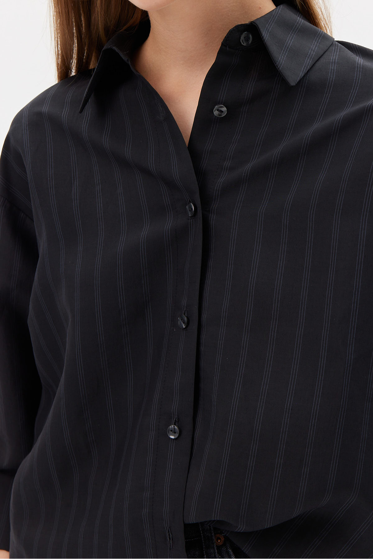 PAULMARK  Kadın Çizgili Gömlek - Görsel 7