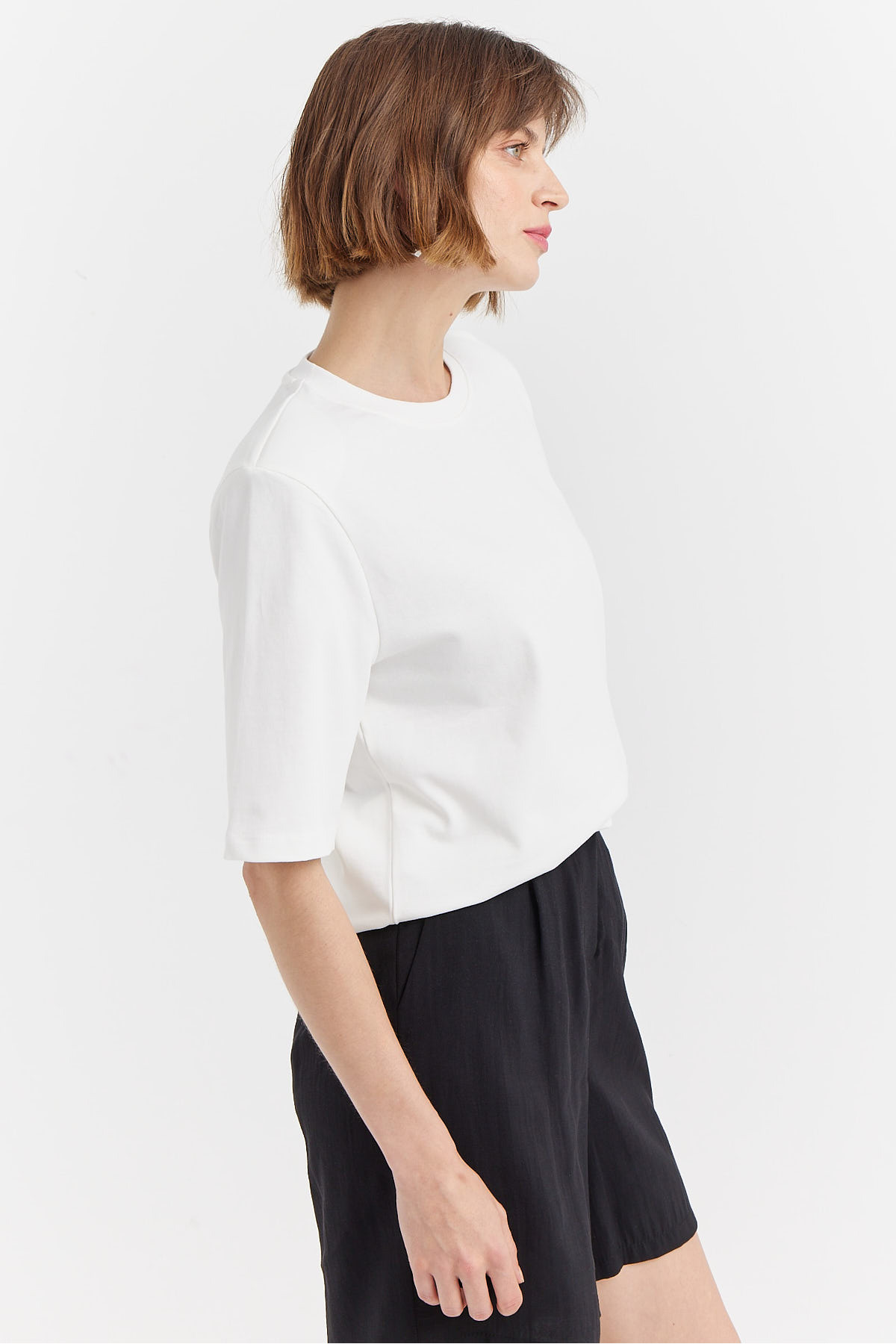 PAULMARK  Kadın Vatka Detaylı T-shirt - Görsel 3