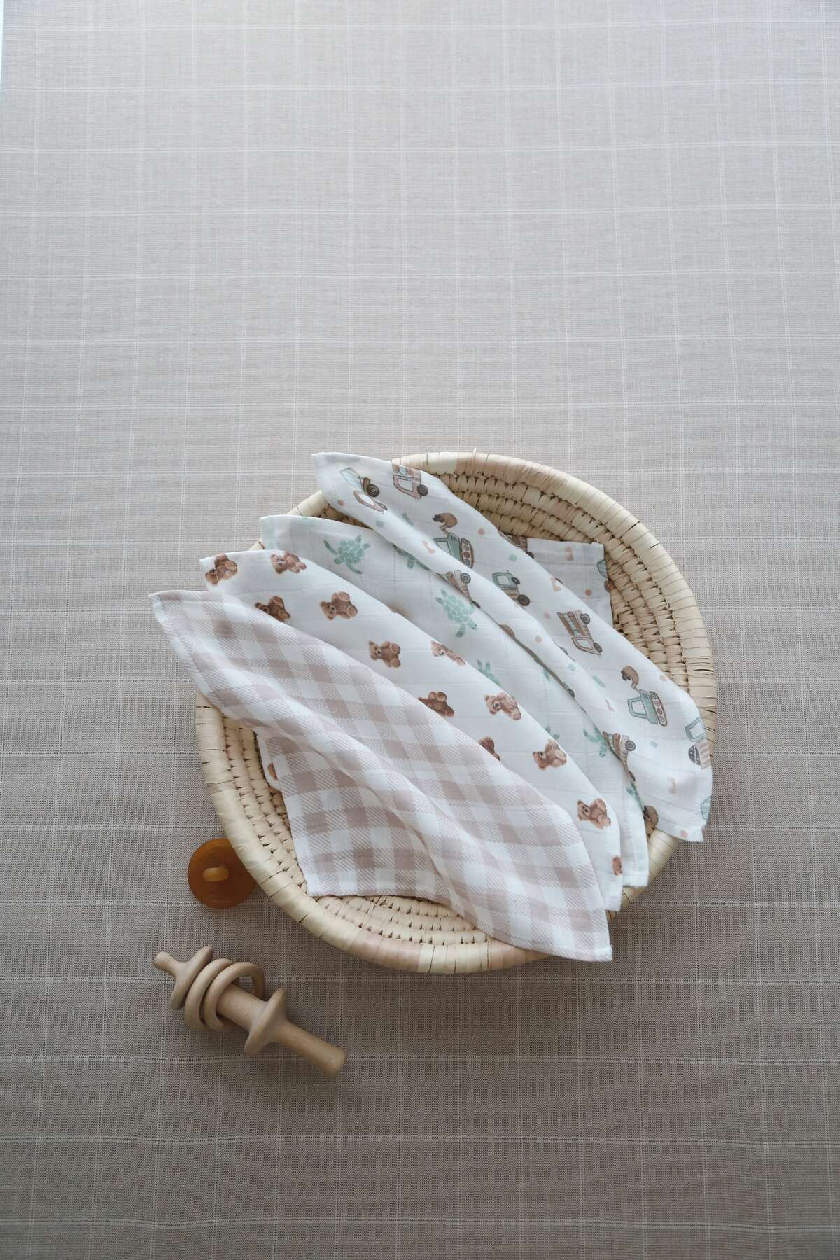 DoDo'S Baby Dodos Baby 4’lü Müslin Ağız Mendili Seti – %100 Pamuk Yumuşak Müslin Bez – Yenidoğan Bebek İçin fotoğrafı 6 (önizleme)