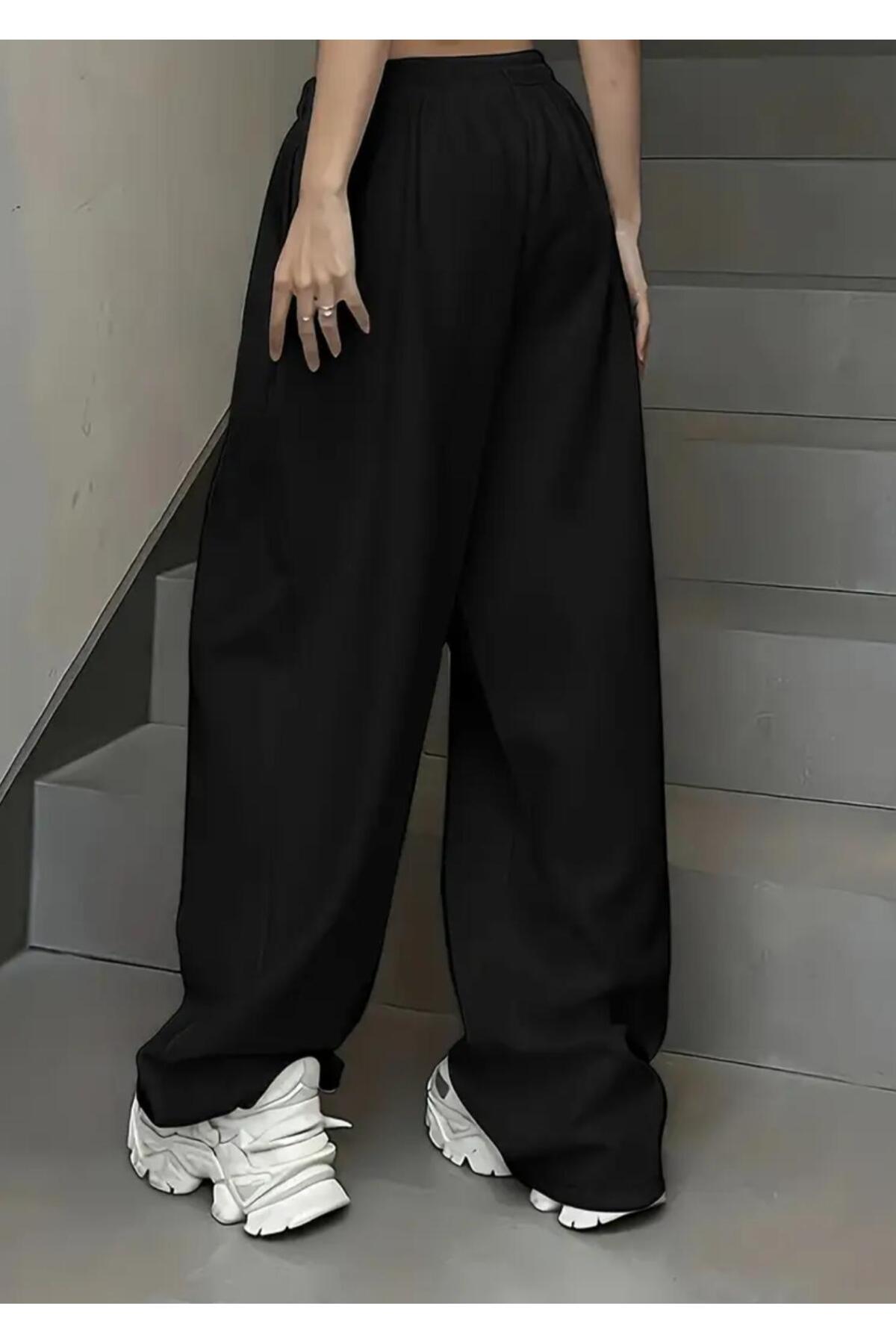 Le Vion  Kadın Baskılı Baggy Bol Paça Eşofman Altı - Görsel 2