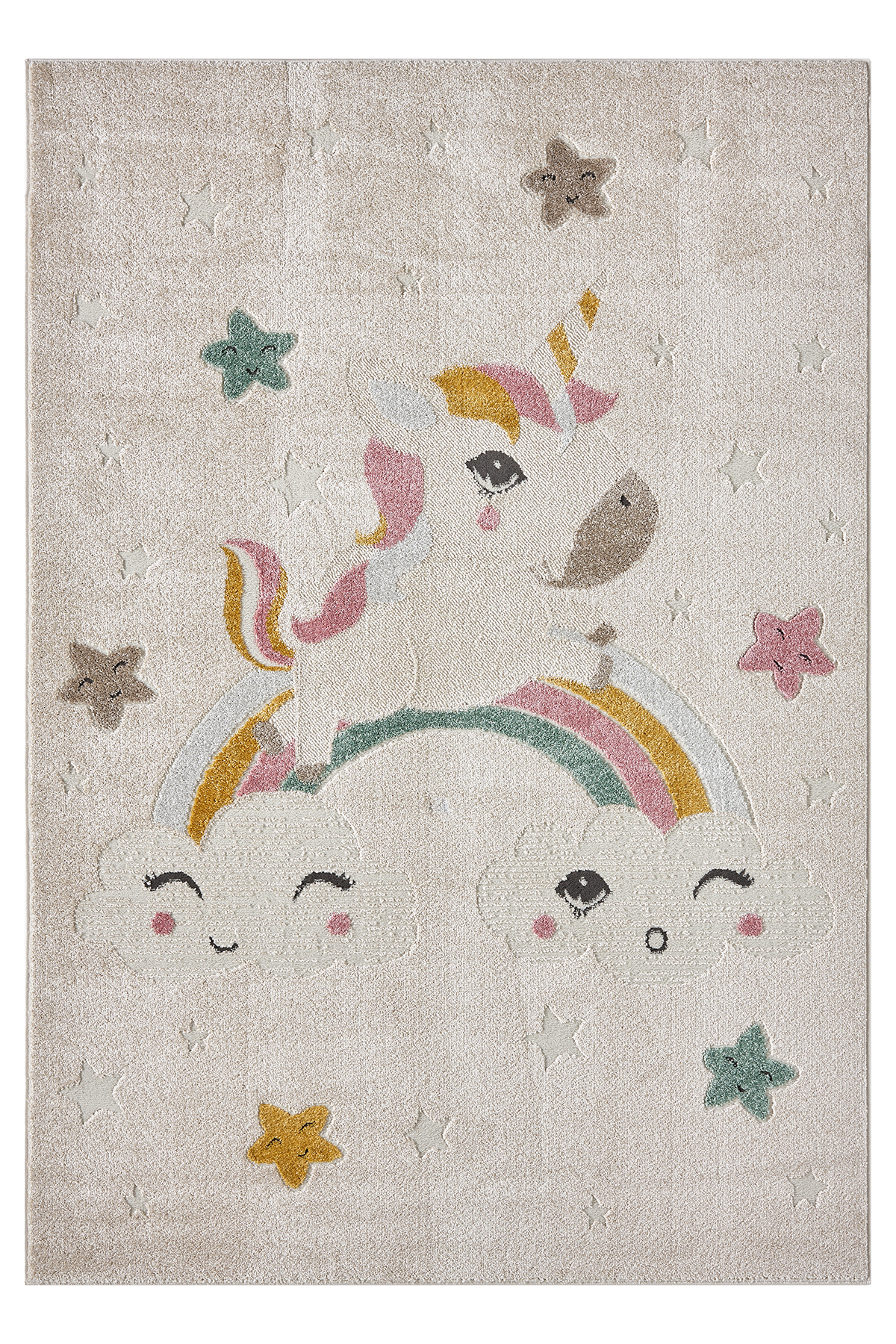 Mia Home&Living Yumuşak Dokuma Halı Unicorn,Gökkuşağı Temalı Leke Tutmaz Bebek Odası Çocuk Odası Genç Odası Halısı fotoğrafı 2 (önizleme)