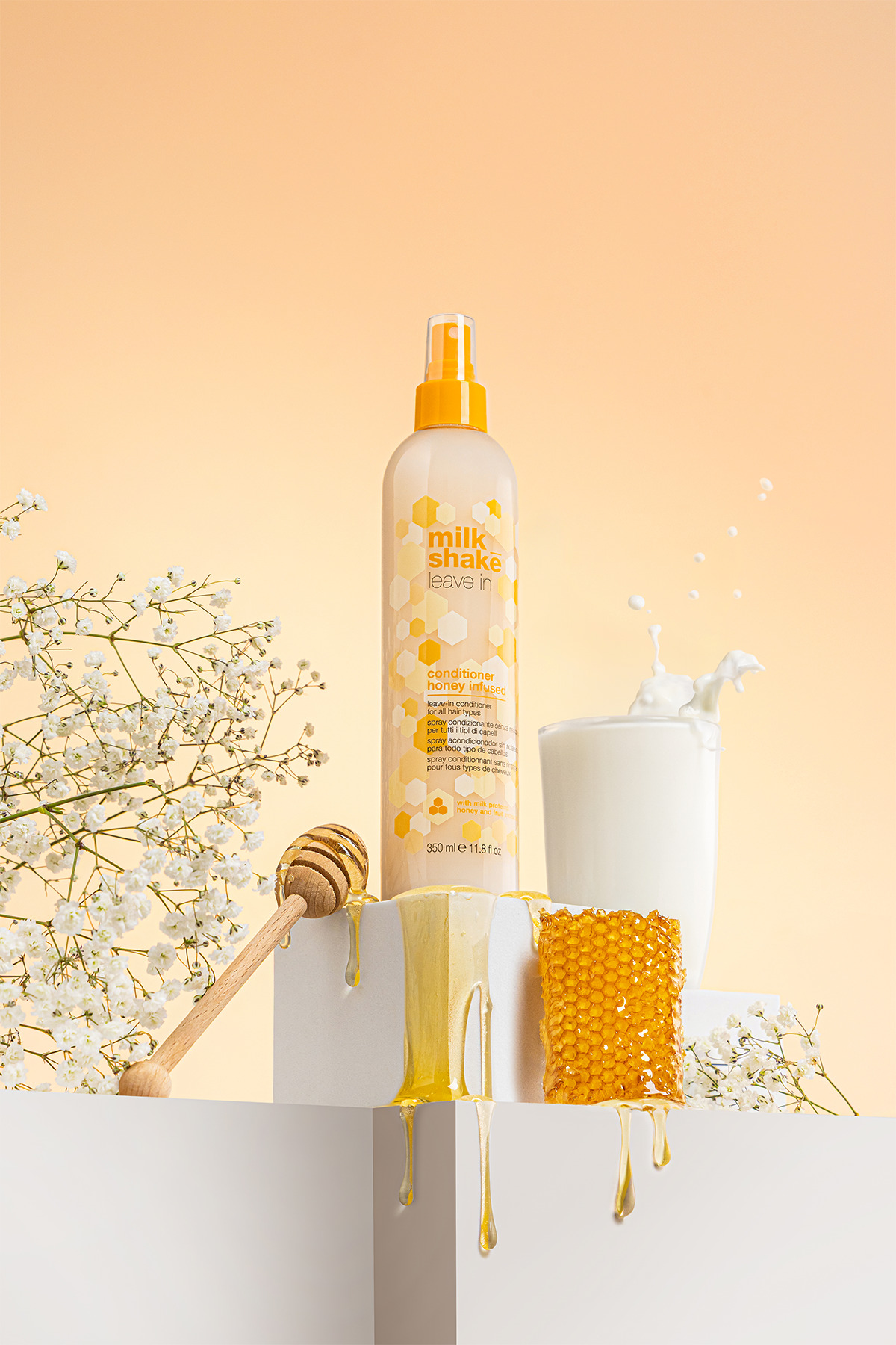 milk_shake Leave in Conditioner Honey-Infused Bal Özlü Durulanmayan Bakım Spreyi 350 ml — MS-LICHI-0350 — تصویر 2 از 2