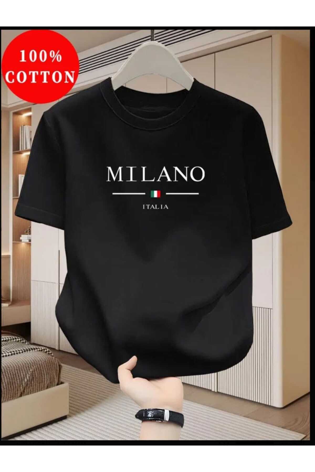 ORVIO Group Printed Milan Italy Cotton T-Shirt